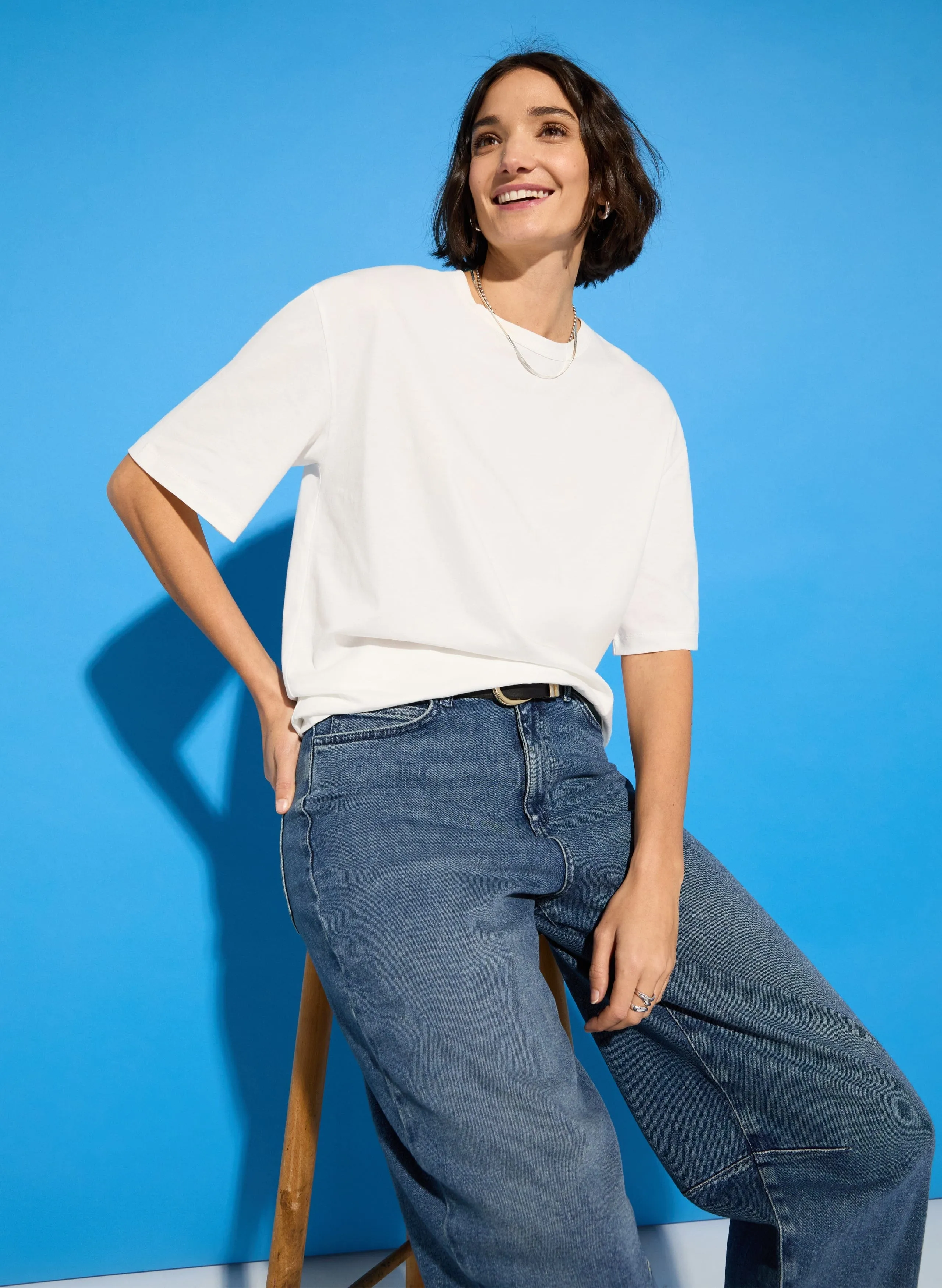 Alana Organic Cotton Relaxed Tee | Pure White