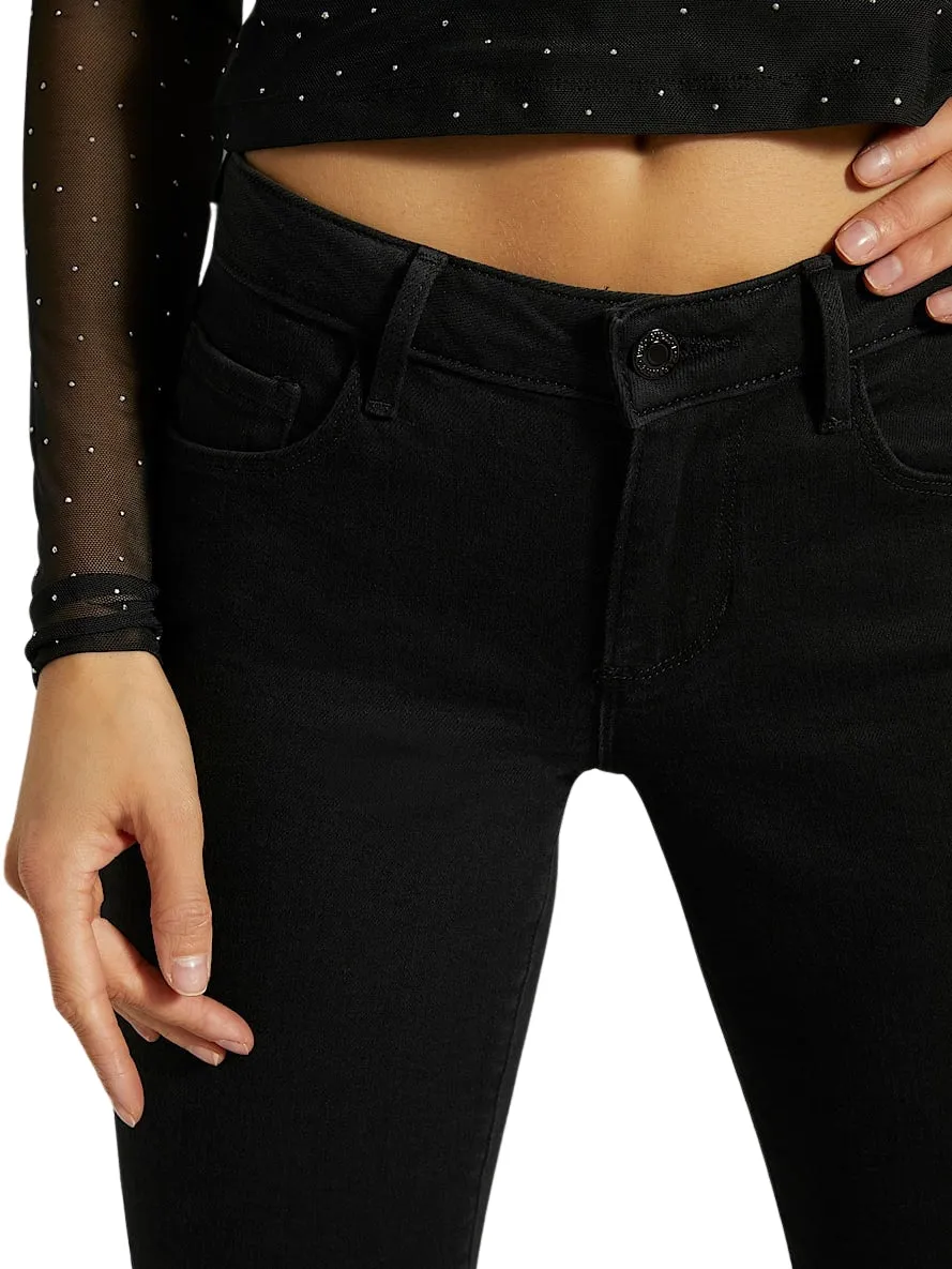 Annette Skinny Mid Rise Jeans - Carrie Black