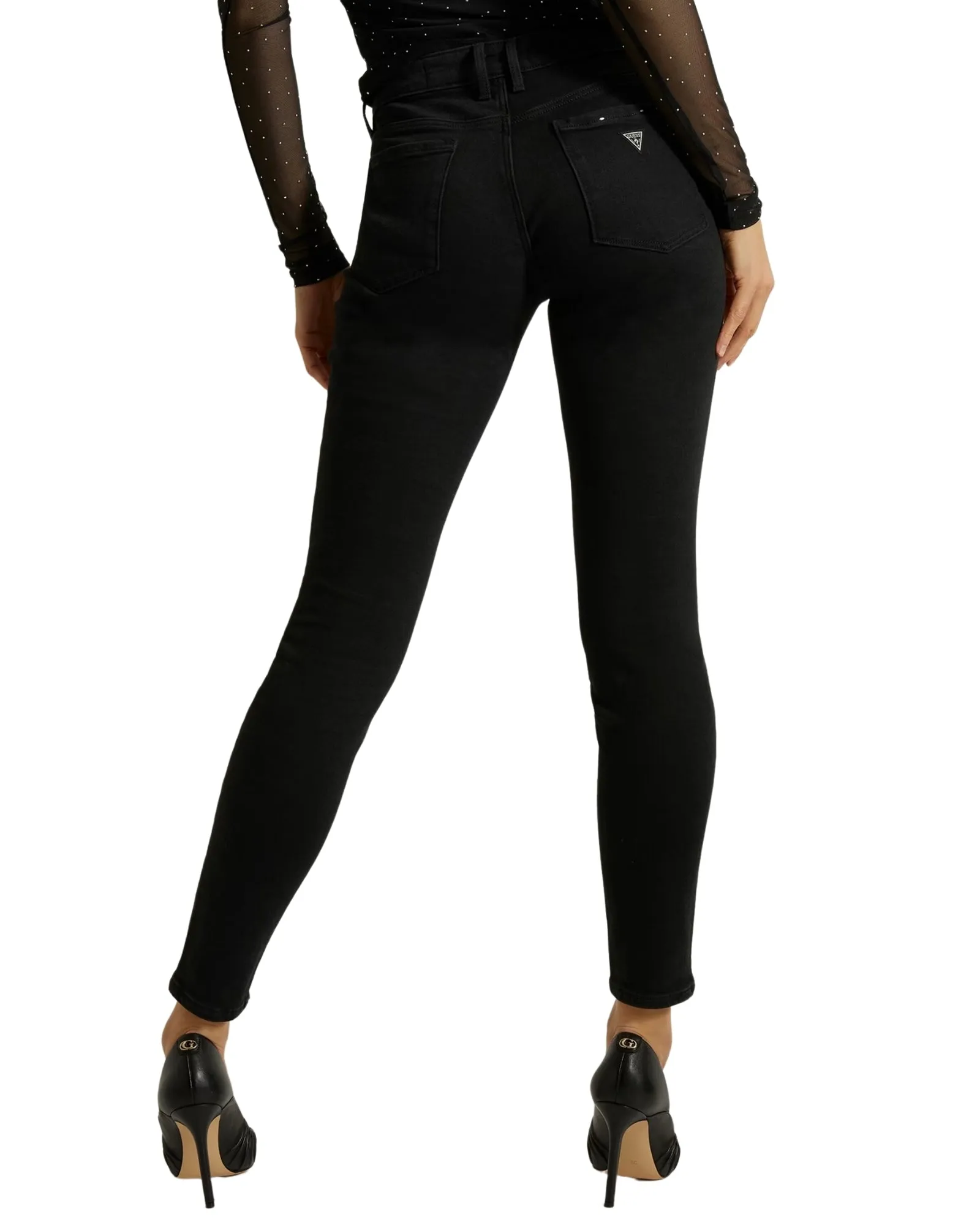 Annette Skinny Mid Rise Jeans - Carrie Black