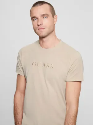 Beige Pima Logo T-Shirt