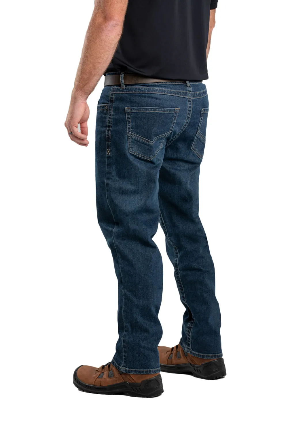 Berne Mens Granite Cotton Blend Highland Flex Regular Straight Leg Jeans 40X32