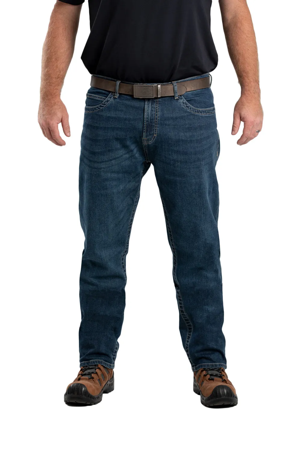 Berne Mens Granite Cotton Blend Highland Flex Regular Straight Leg Jeans 40X32