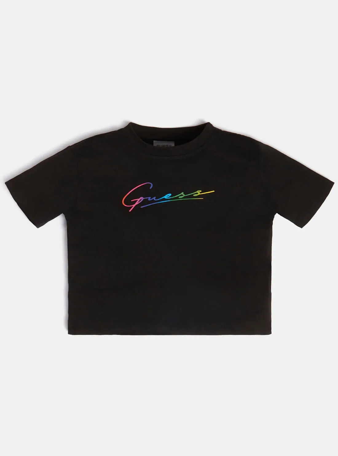 Black Metallic Midi Logo T-Shirt (8-16)