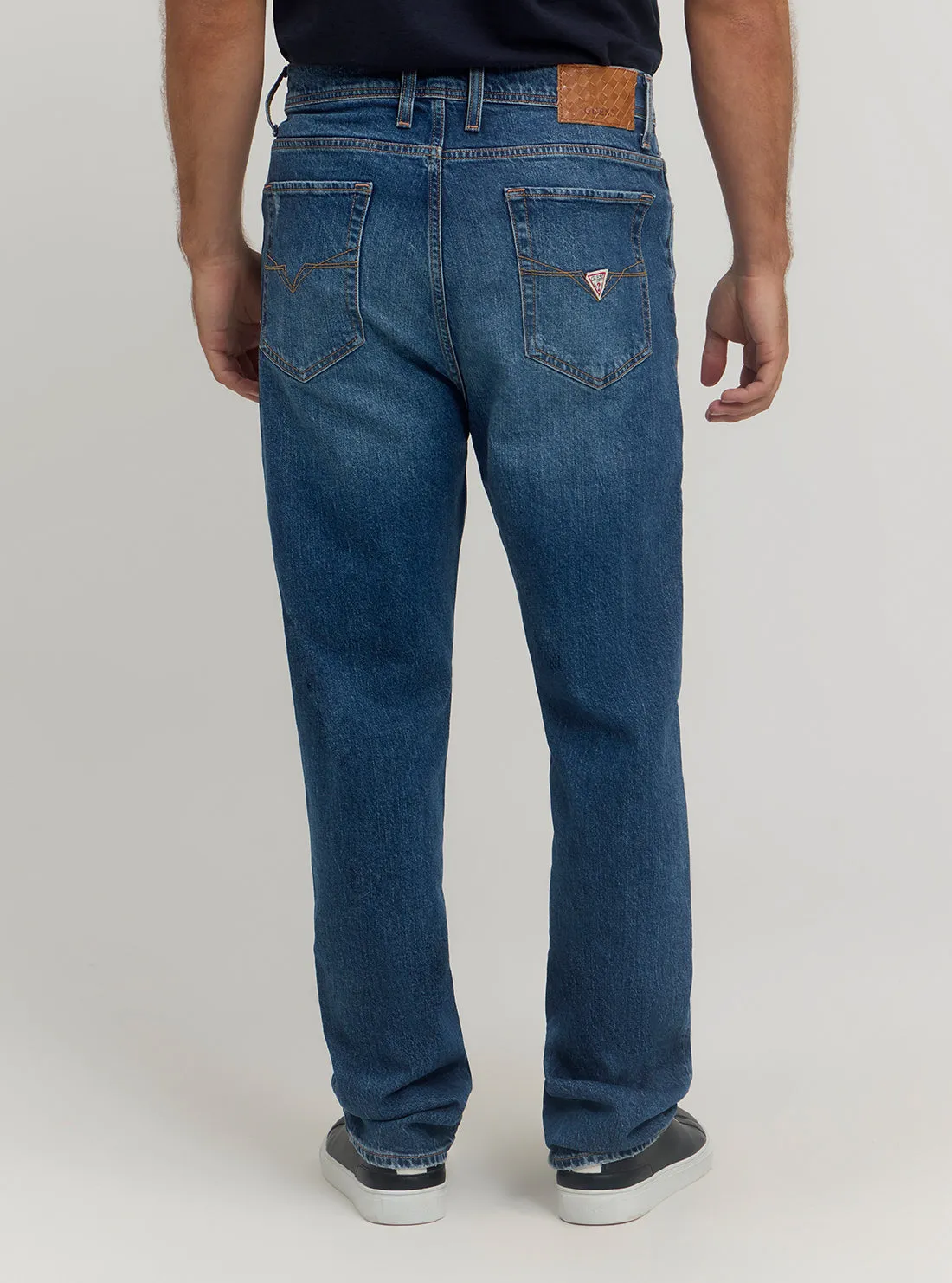 Blue Denim Mike Jeans in Mid Wash
