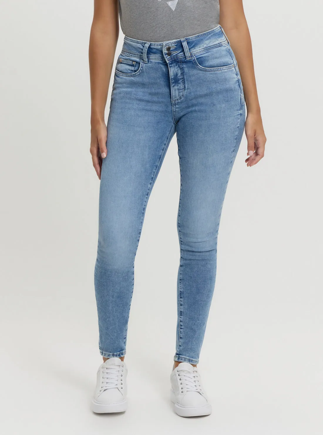 Blue Shape Up Skinny Jeans in Medium Wash