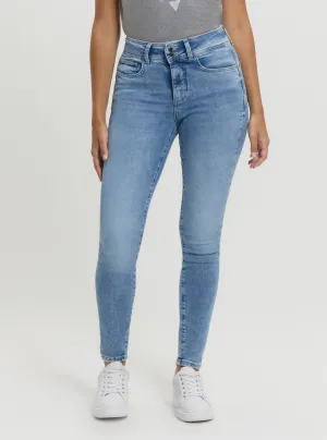 Blue Shape Up Skinny Jeans in Medium Wash