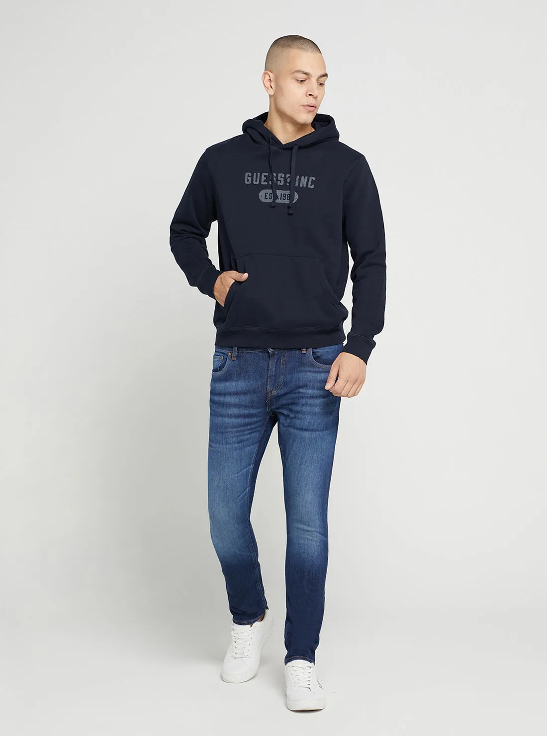 Blue Sou Logo Hoodie Jumper