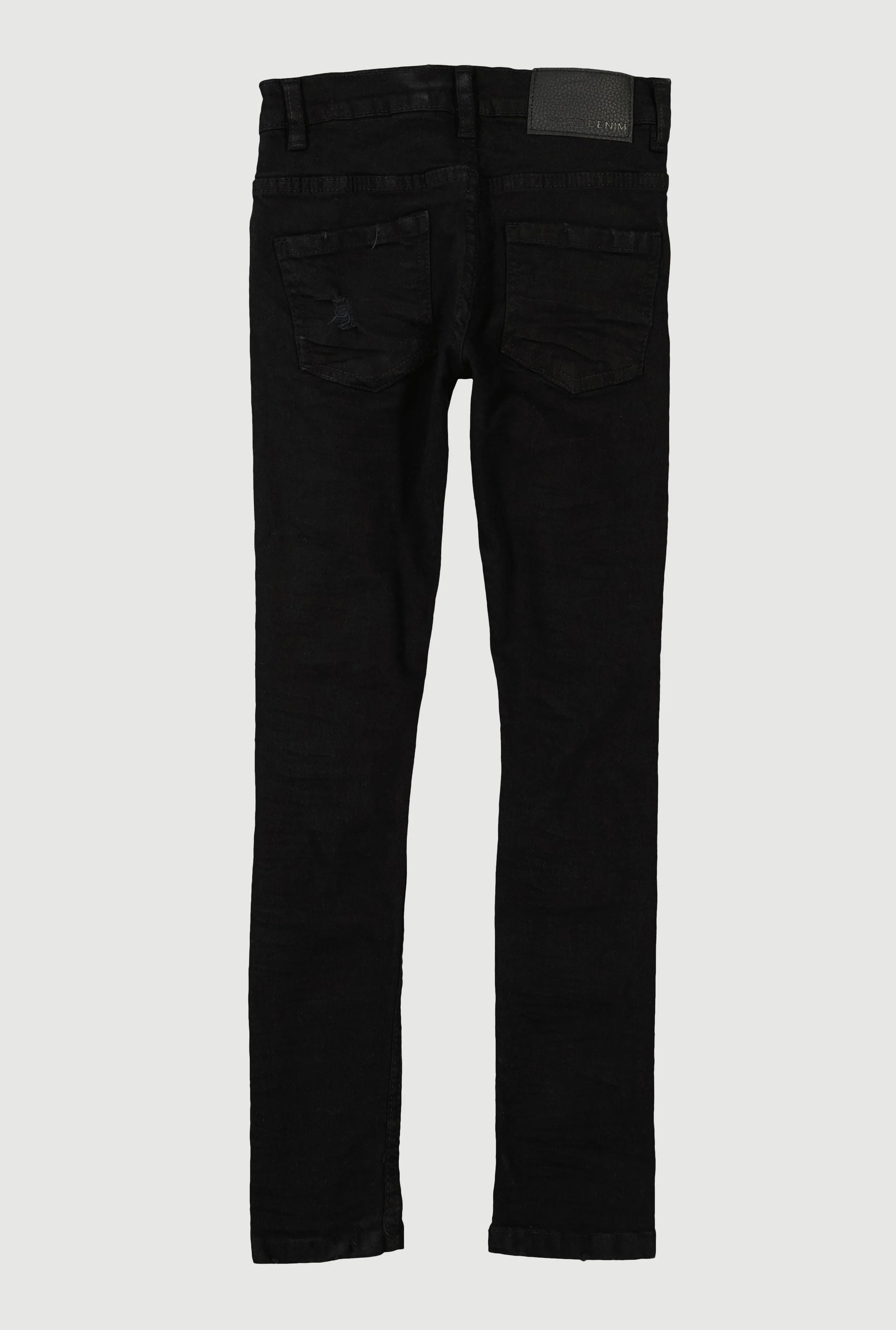 Boys Frayed Patch and Repair Distressed Jeans