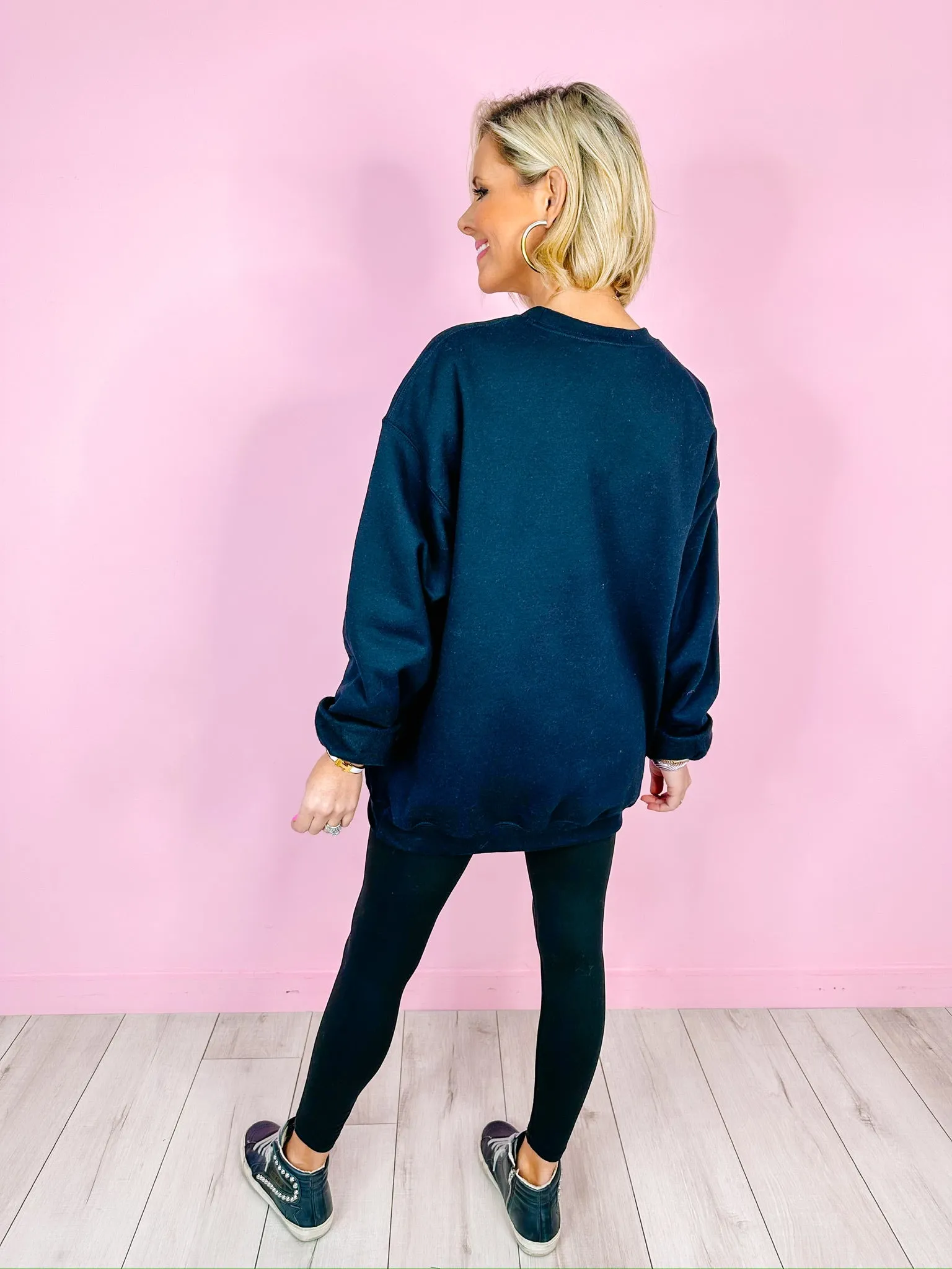 BUT GOD PUFF SWEATSHIRT - BLACK
