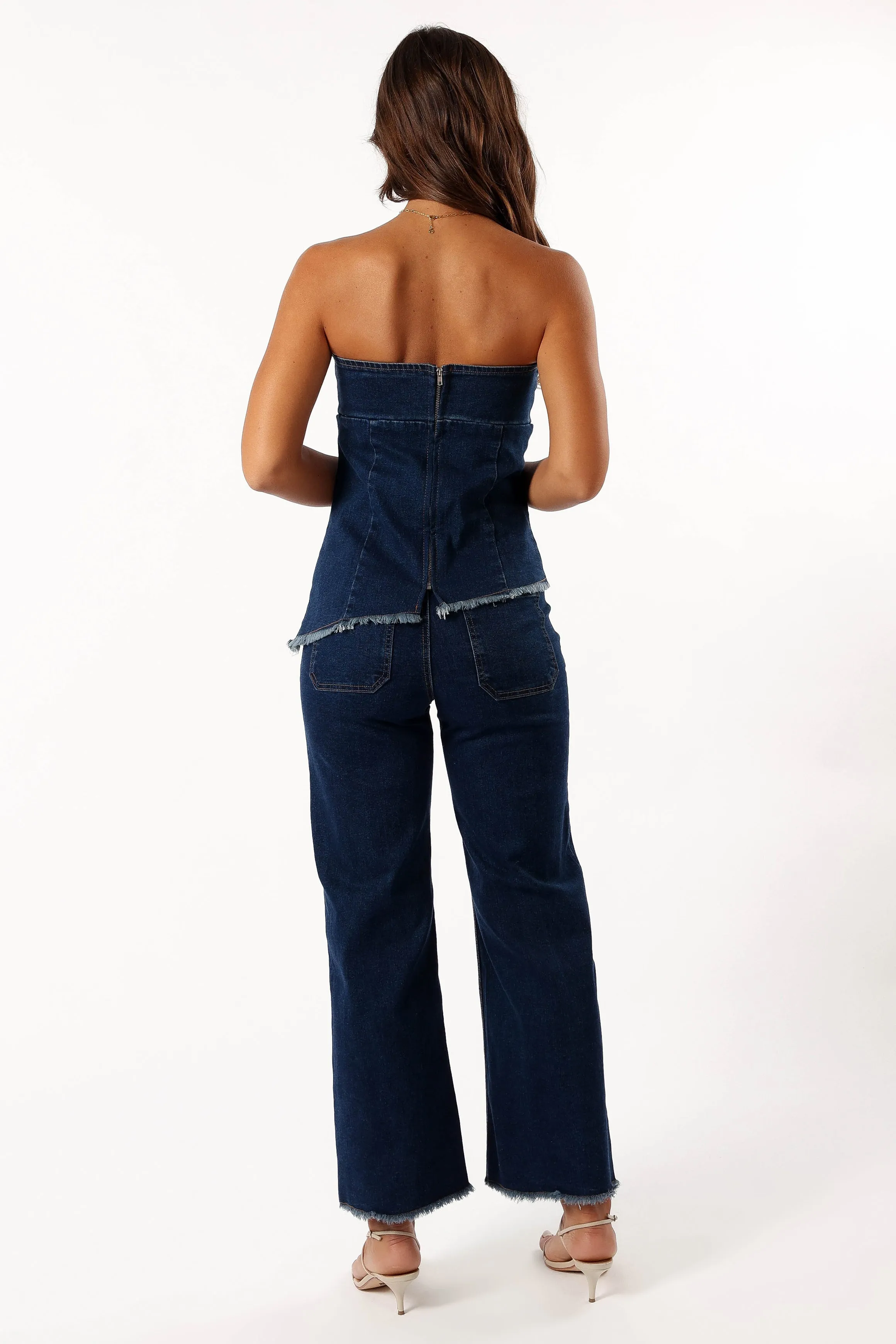 Carrie Wide Leg Jeans - Dark Denim