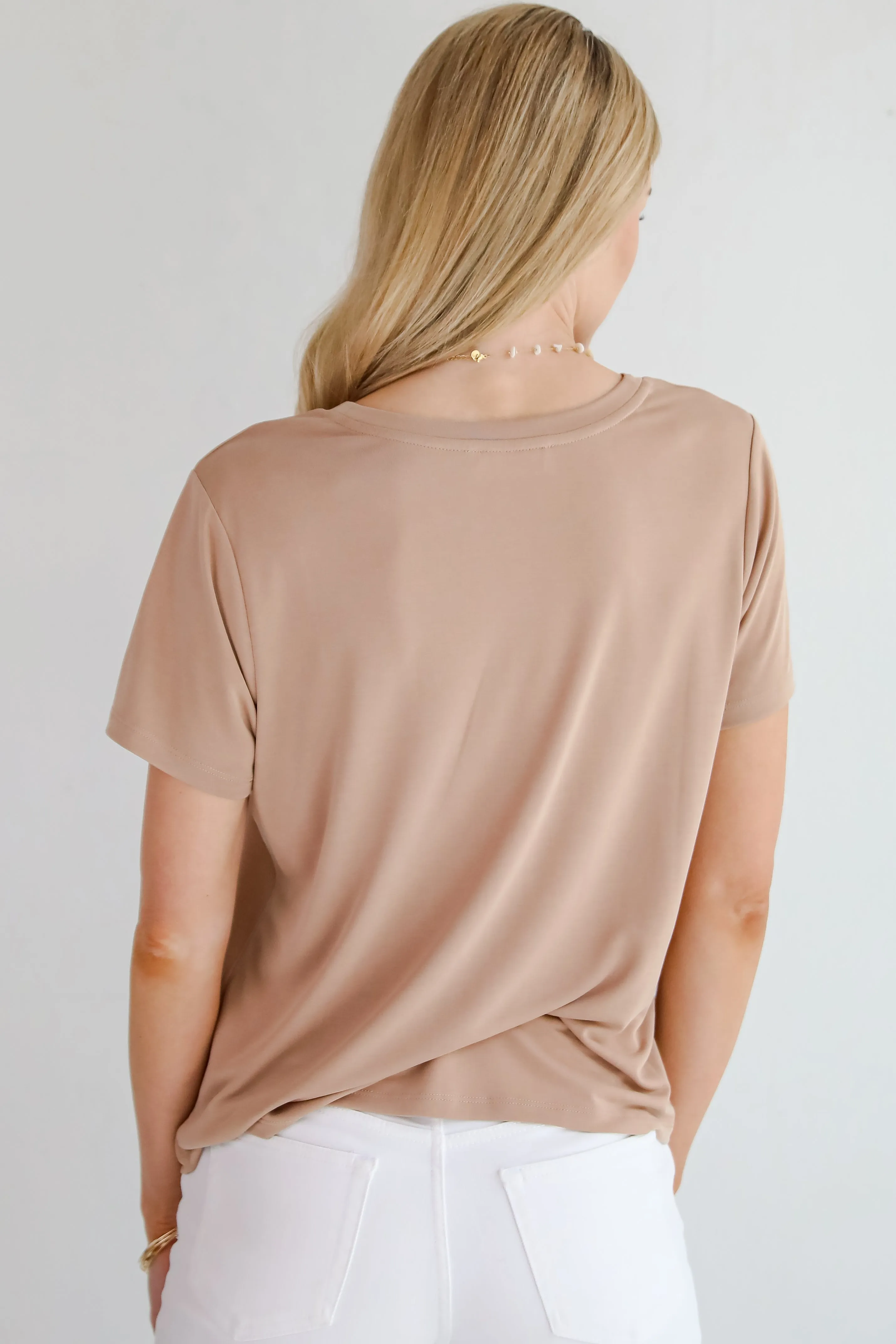 Casey Taupe Everyday Tee - DU DEAL