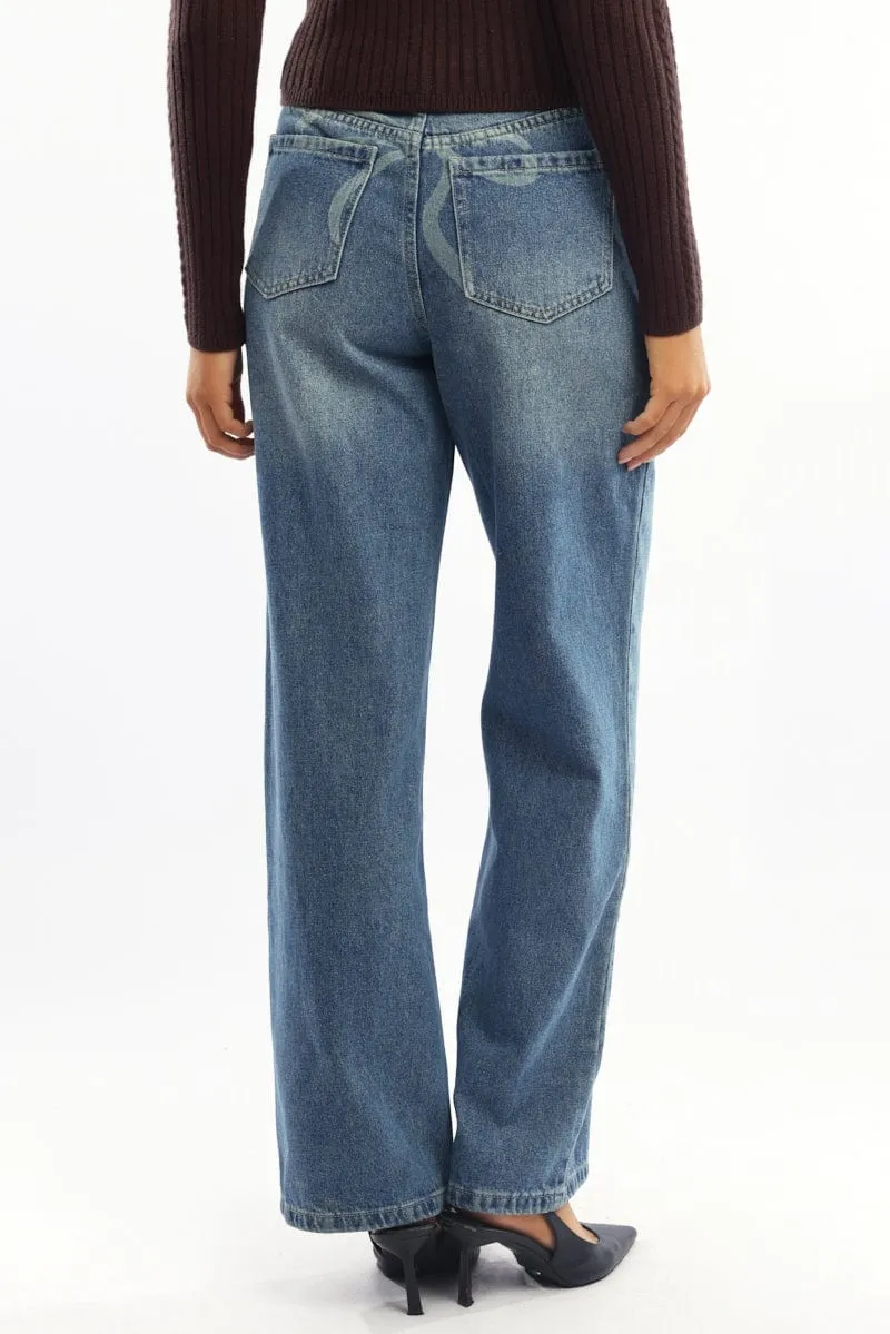 Denim Baggy Jeans Low Rise