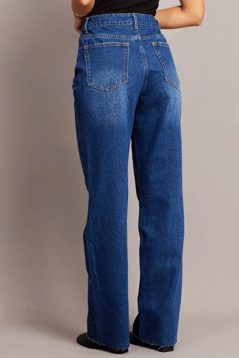Denim Straight Jean Mid Rise