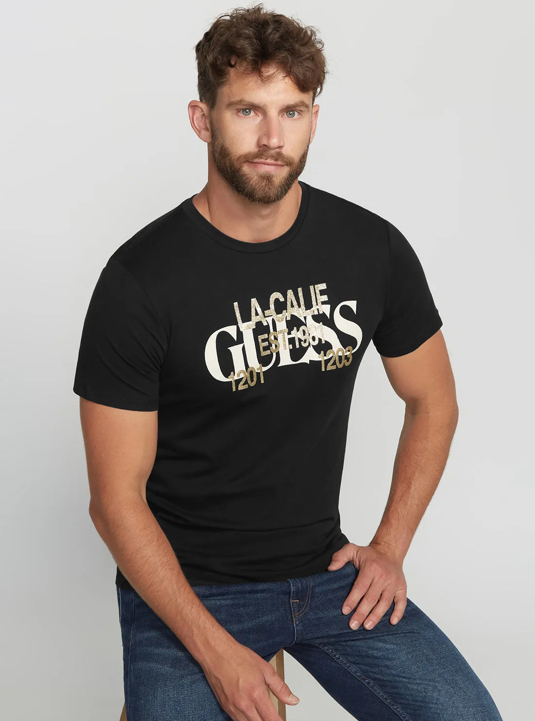 Eco Black LA Cali Logo T-Shirt