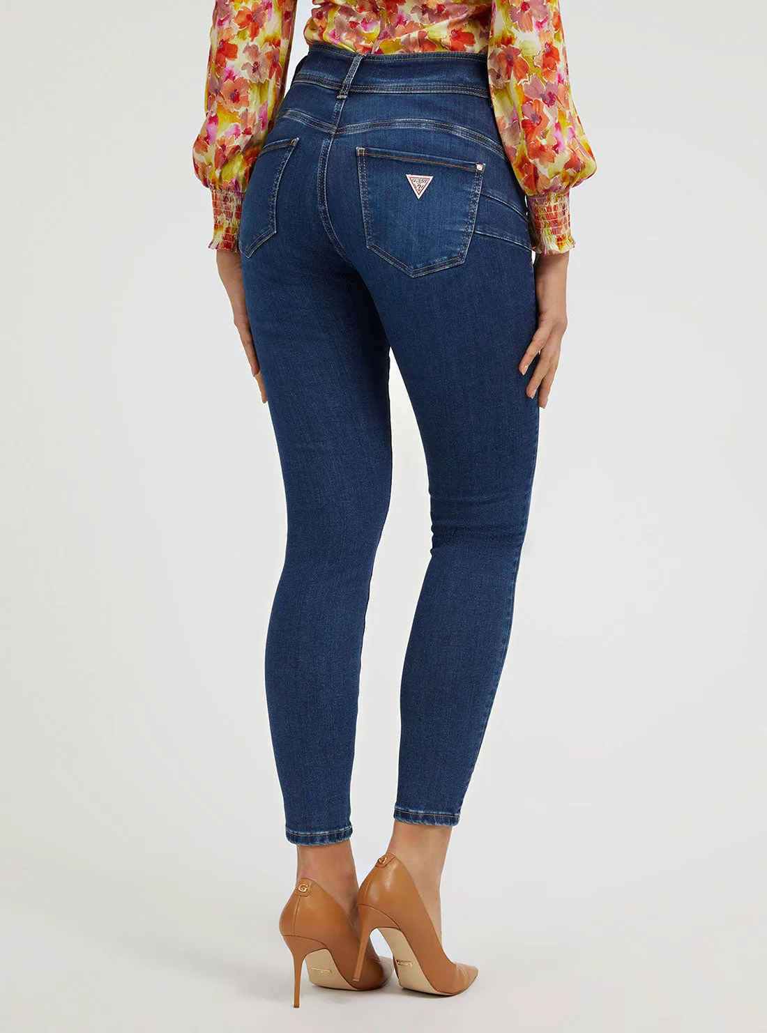 Eco High-Rise Shape Up Denim Jeans In Grounds Wash