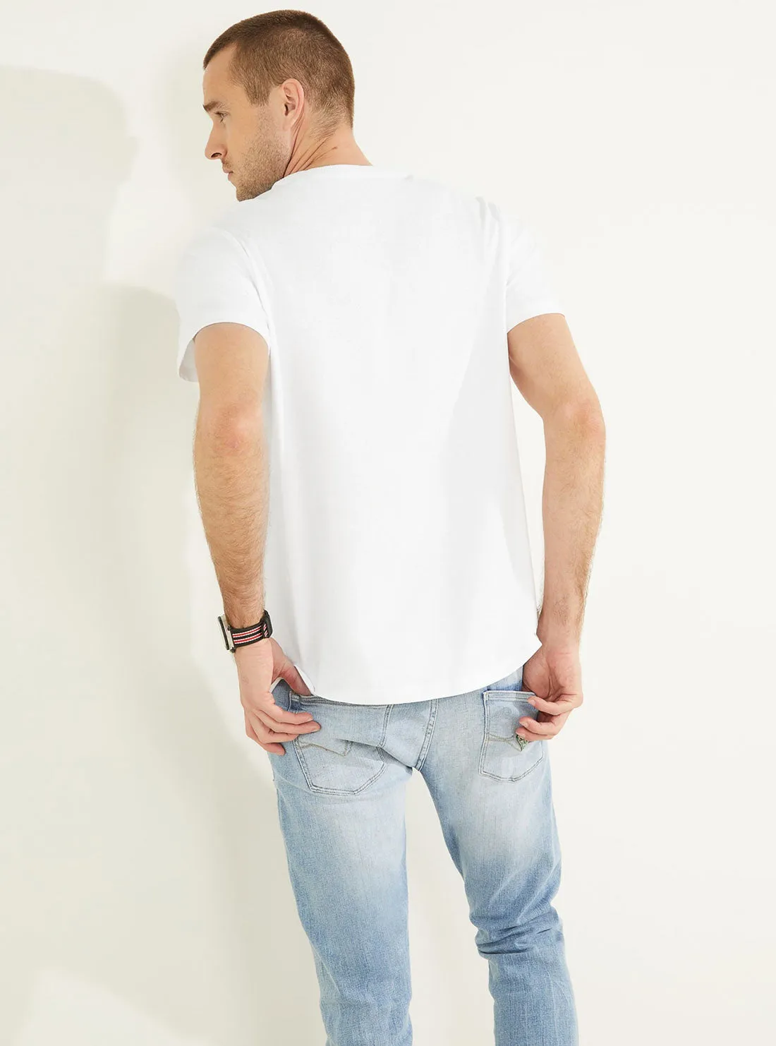 Eco White Academy Logo T-Shirt