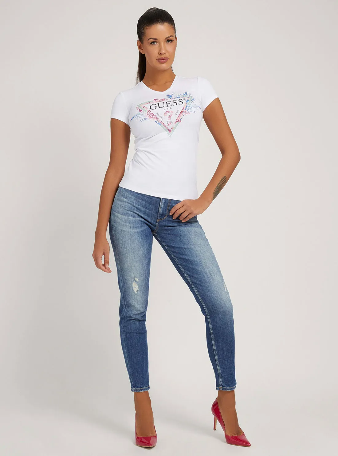 Eco White Kathe Logo T-Shirt