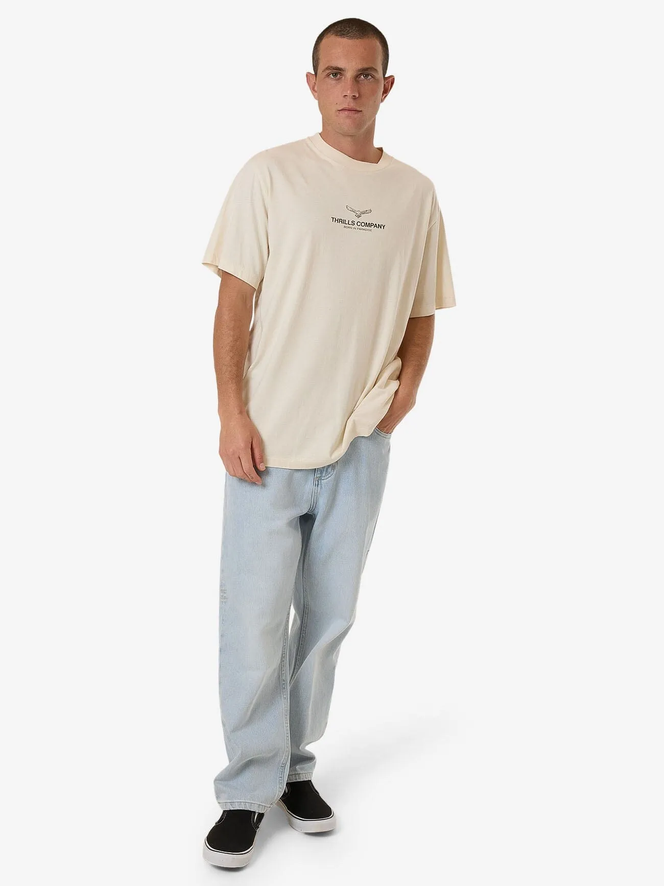 Emblem Merch Fit Tee - Unbleached