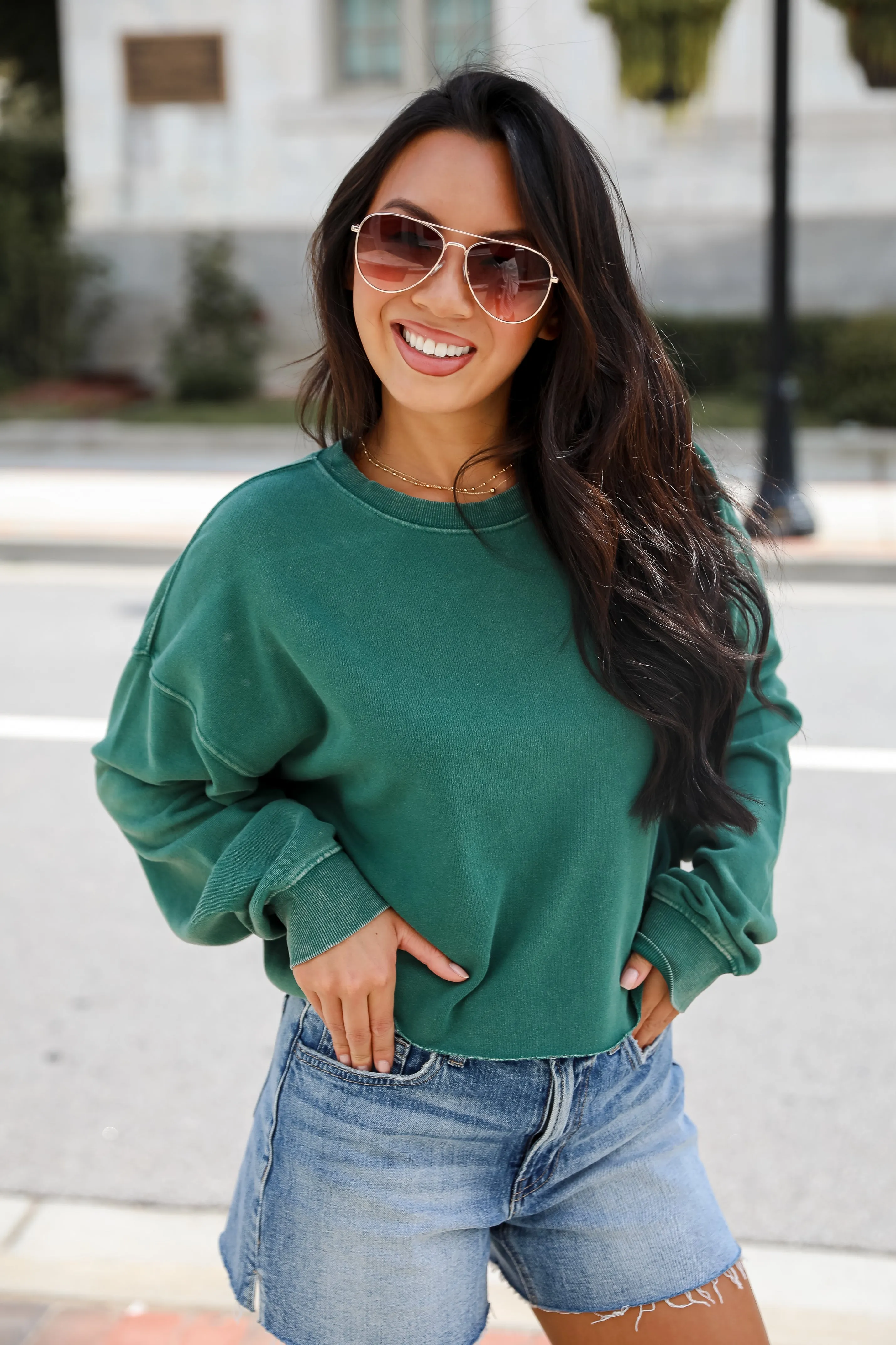FINAL SALE - Chill Out Cropped Pullover - DU DEAL