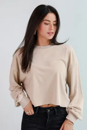 FINAL SALE - Chill Out Cropped Pullover - DU DEAL