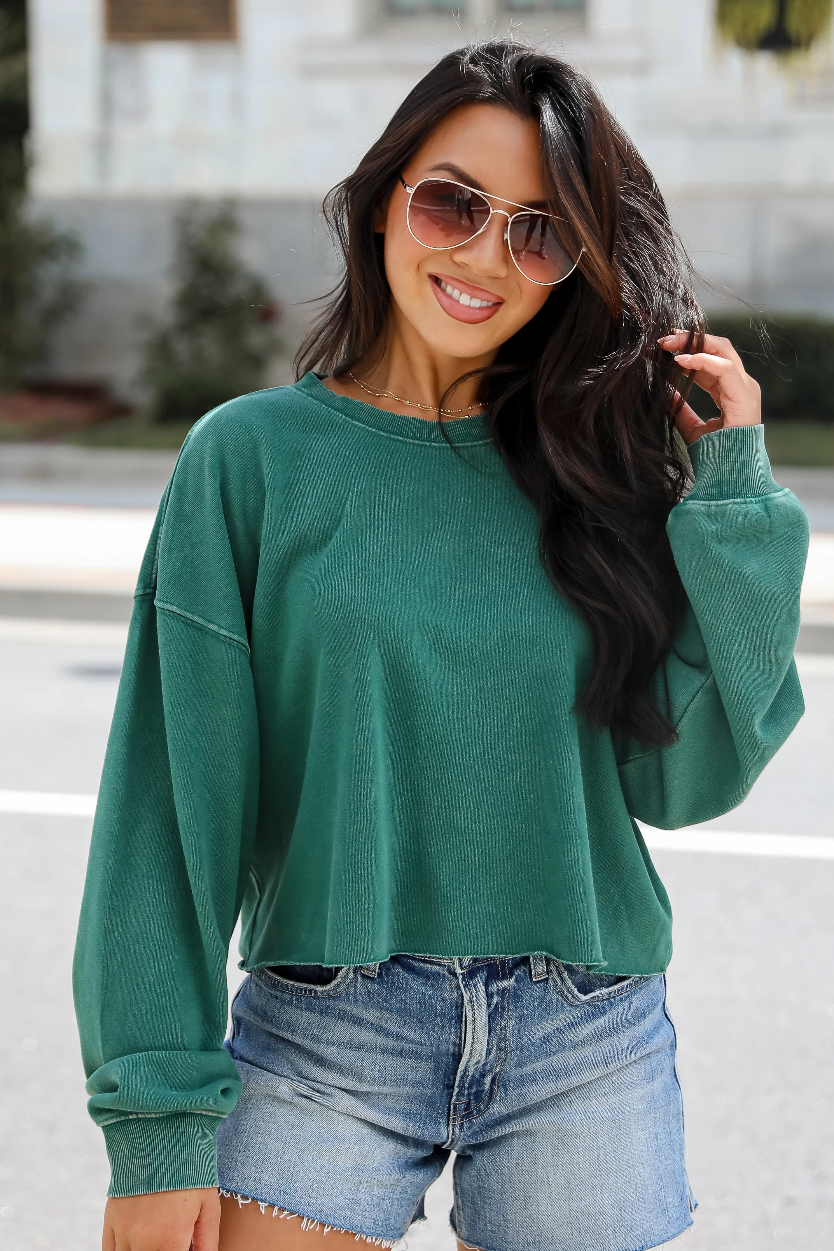 FINAL SALE - Chill Out Cropped Pullover - DU DEAL