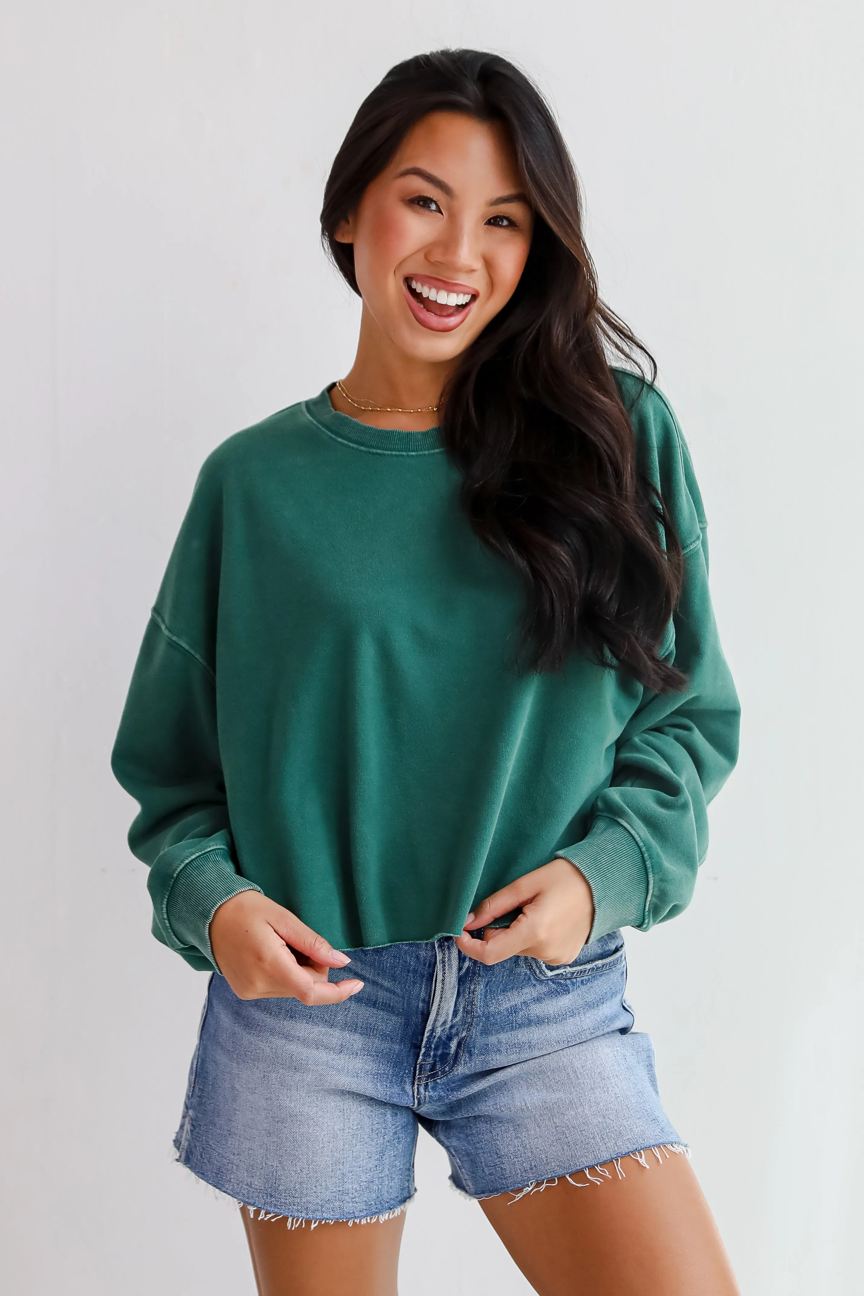 FINAL SALE - Chill Out Cropped Pullover - DU DEAL