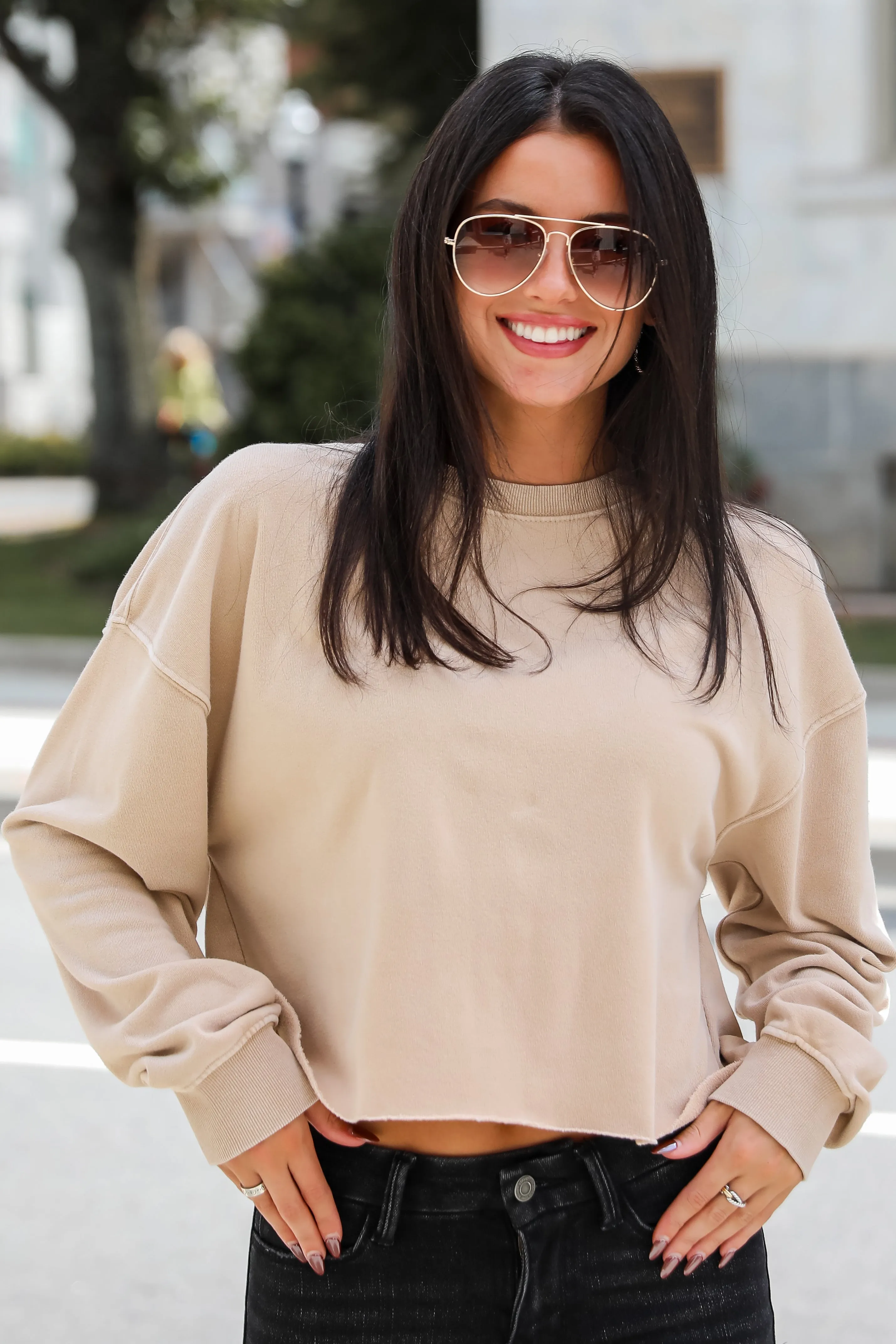 FINAL SALE - Chill Out Cropped Pullover - DU DEAL