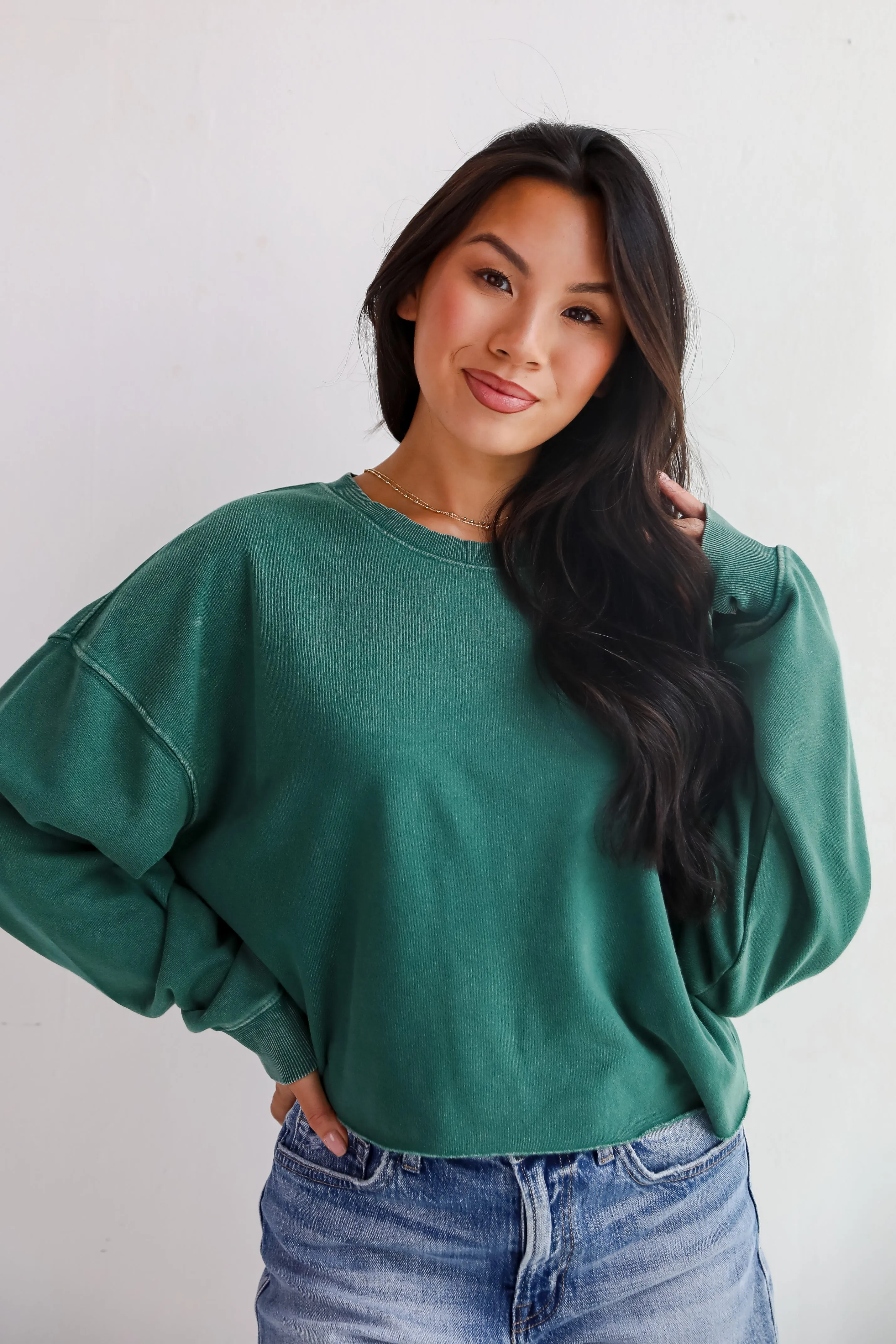 FINAL SALE - Chill Out Cropped Pullover - DU DEAL