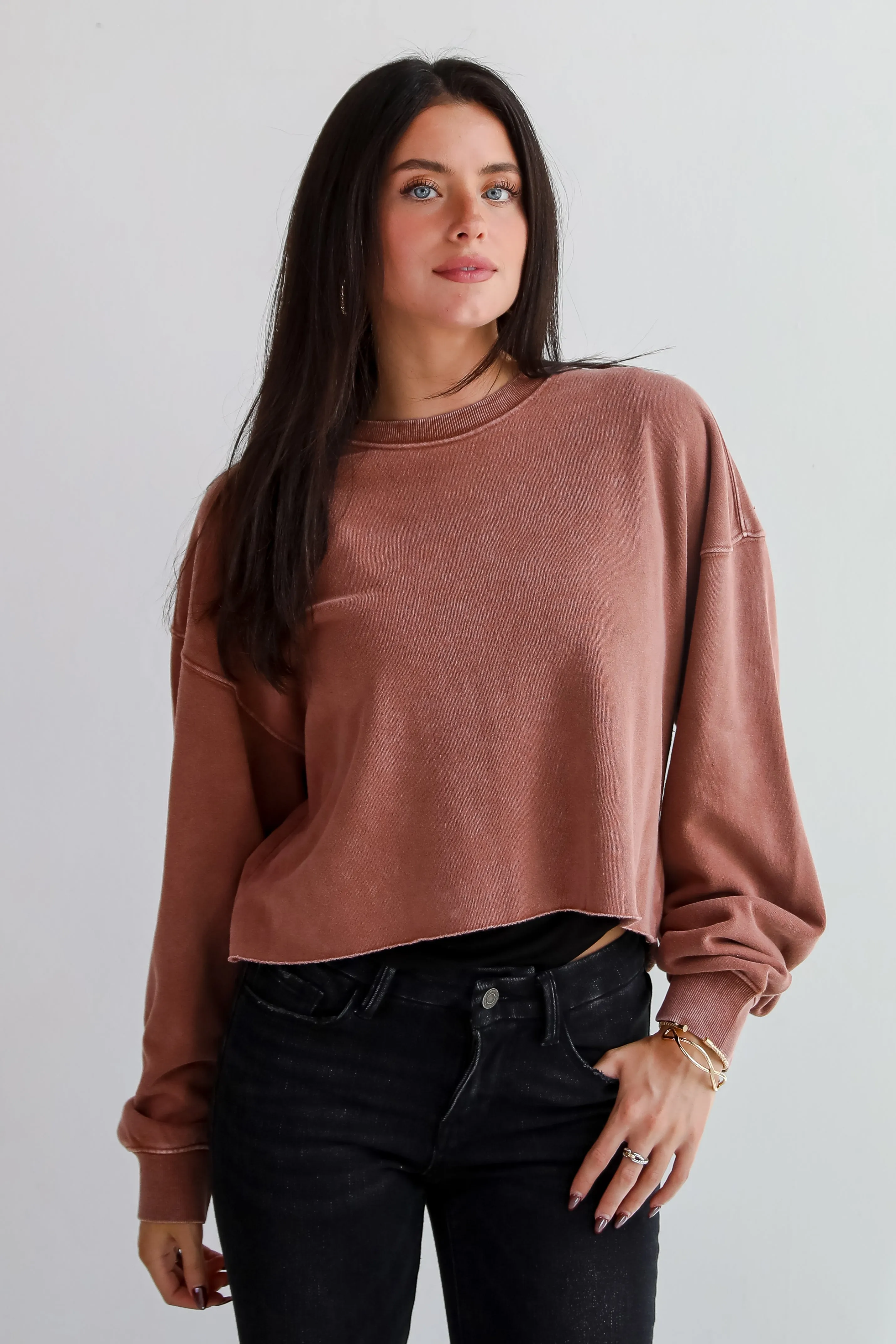FINAL SALE - Chill Out Cropped Pullover - DU DEAL