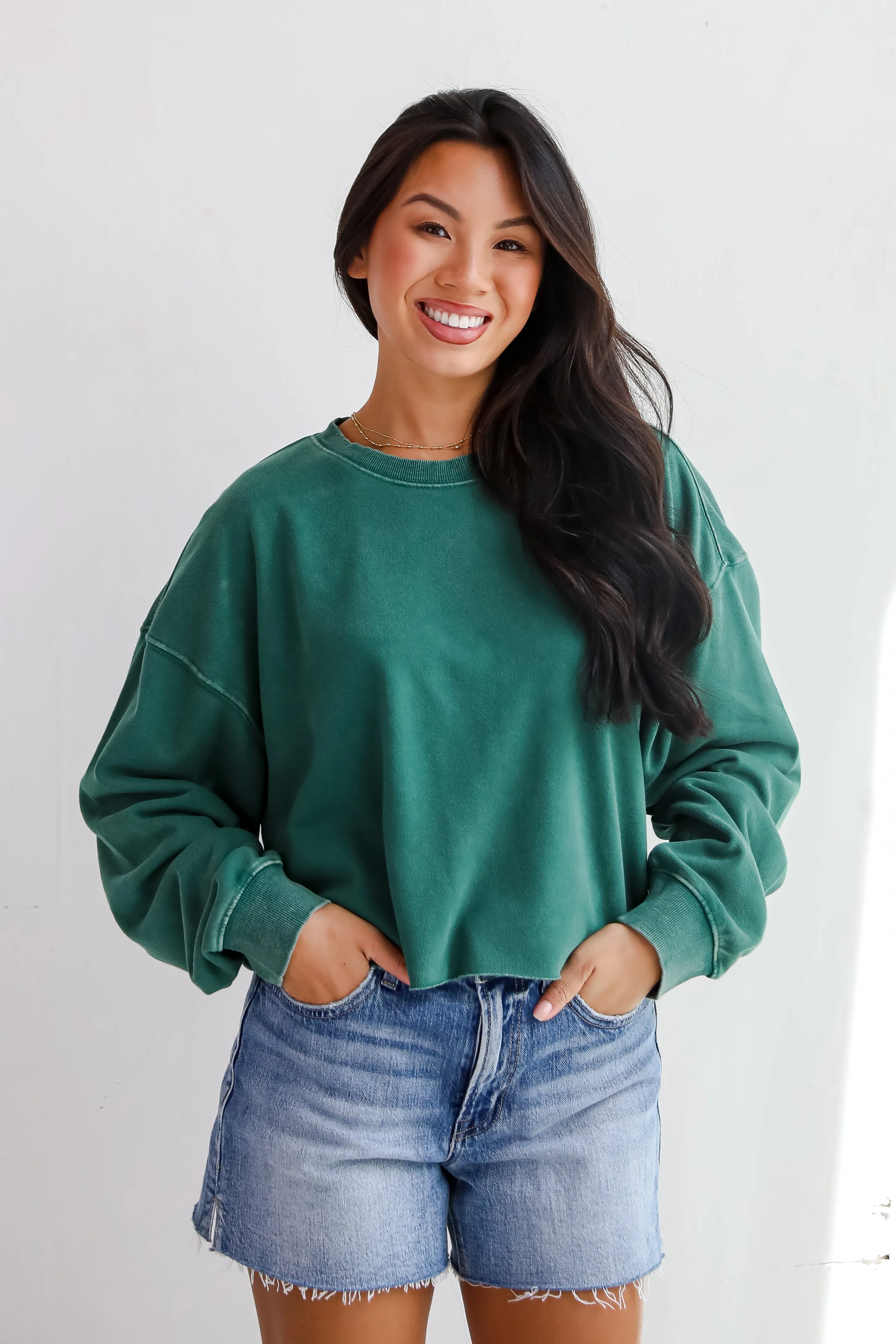 FINAL SALE - Chill Out Cropped Pullover - DU DEAL