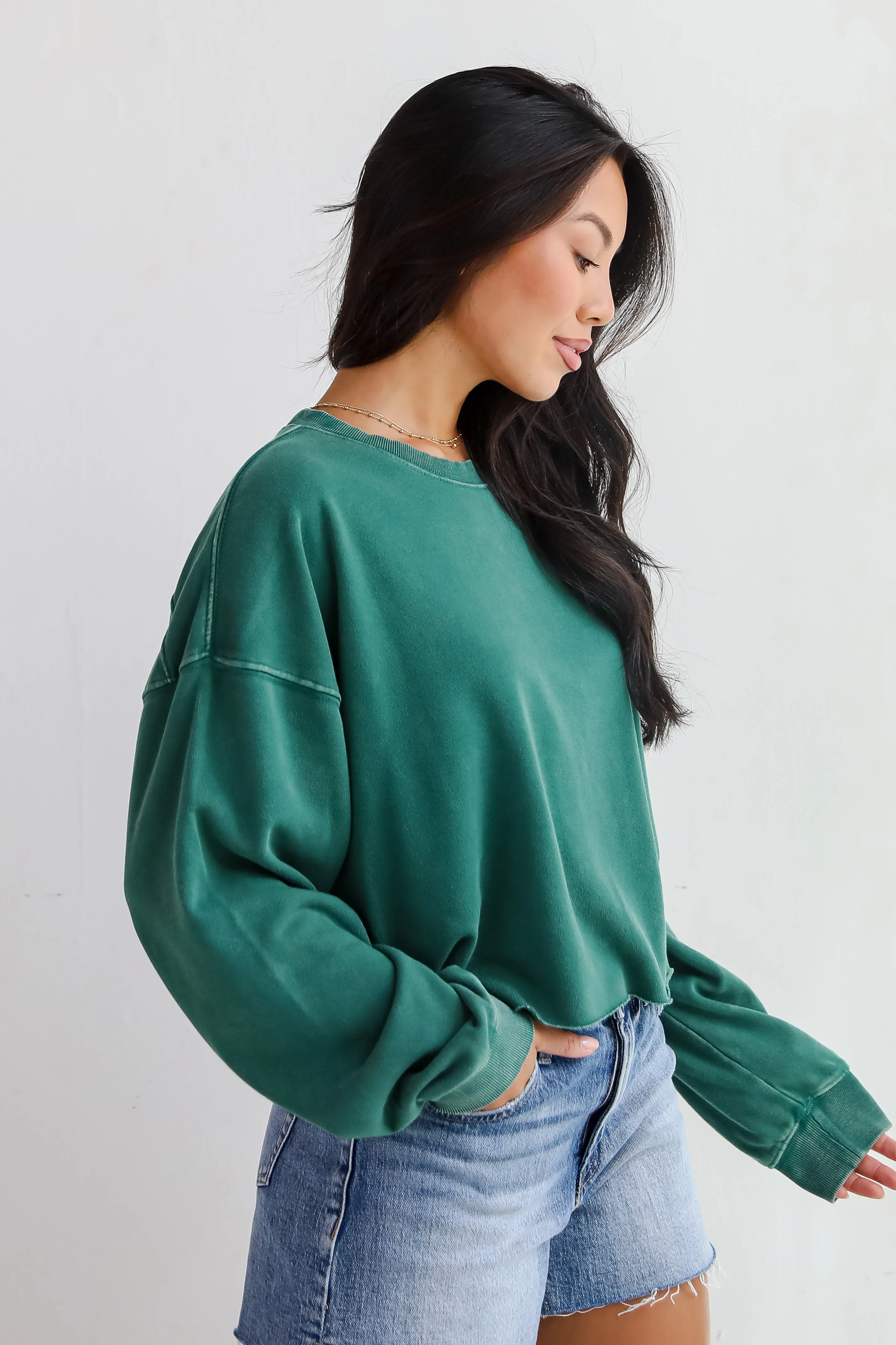 FINAL SALE - Chill Out Cropped Pullover - DU DEAL