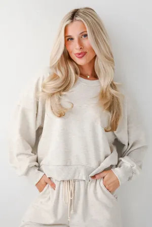FINAL SALE - Comfy Always Light Grey Pullover