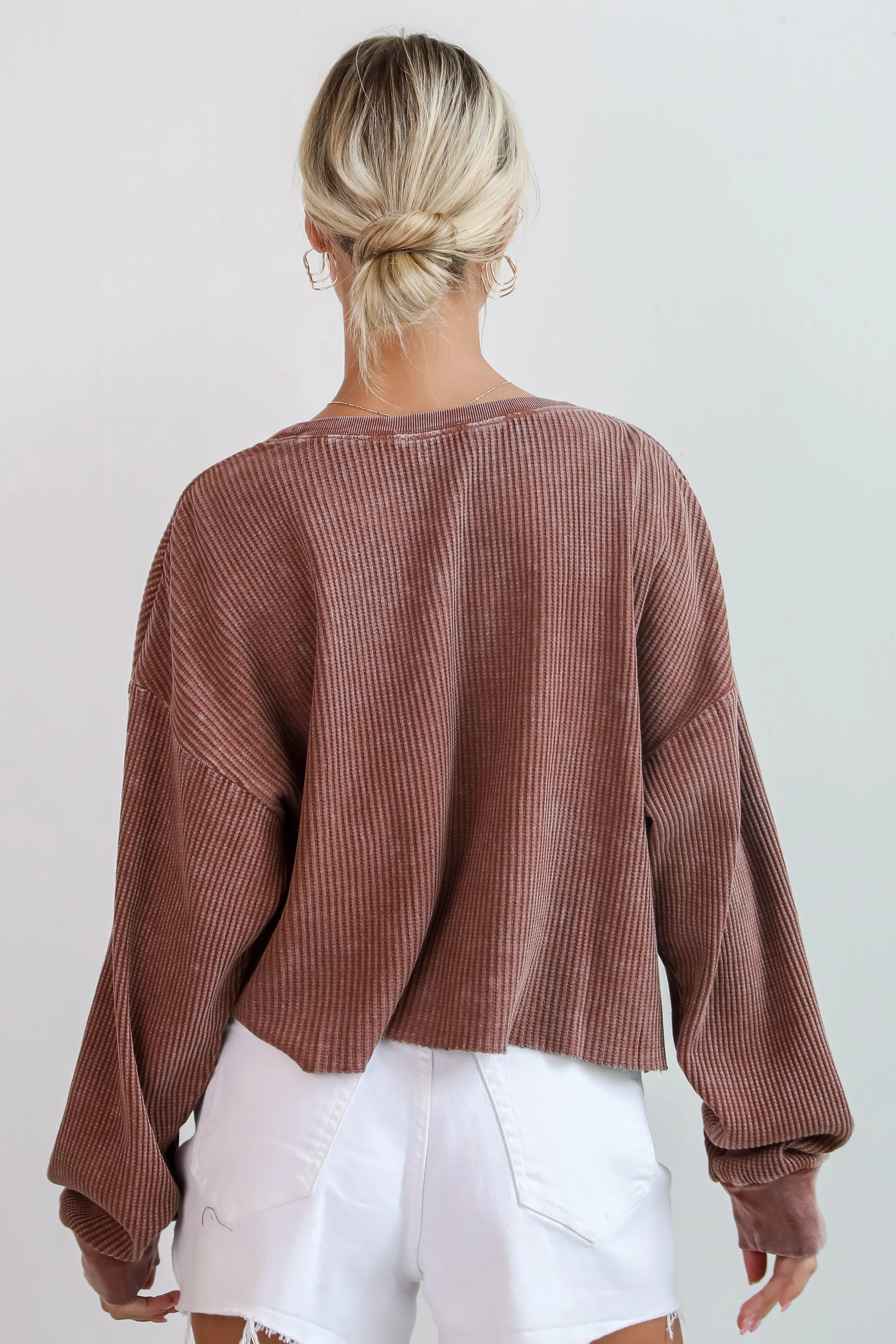 FINAL SALE - Dakota Waffle Knit Top - DU DEAL