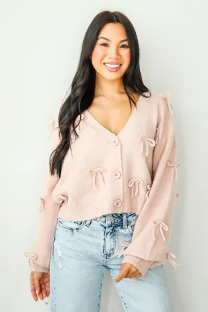 FINAL SALE - Darling Coziness Bow Sweater Cardigan