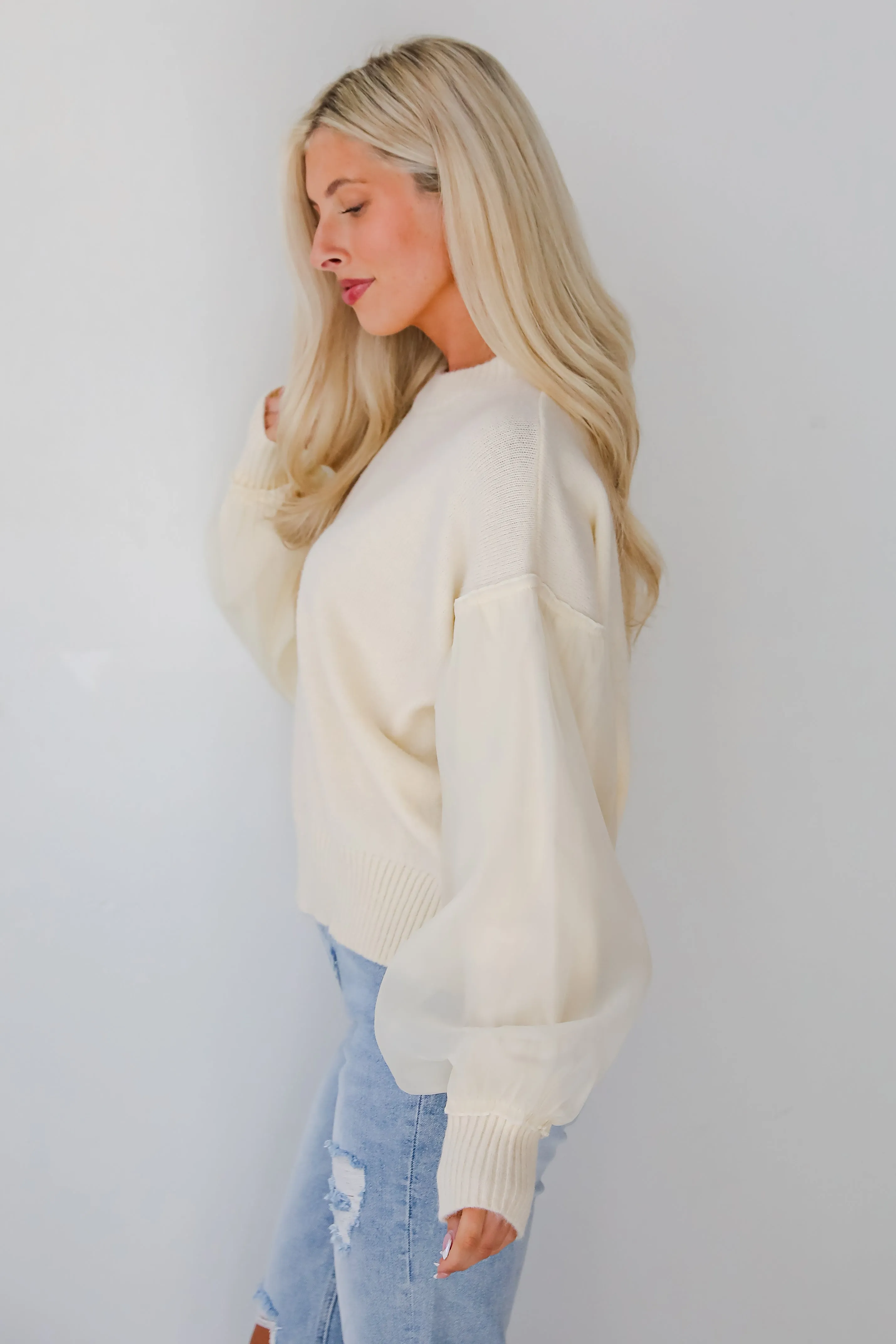 FINAL SALE - Elegant Perception Cream Sweater