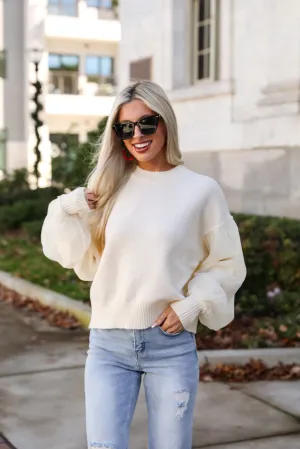 FINAL SALE - Elegant Perception Cream Sweater