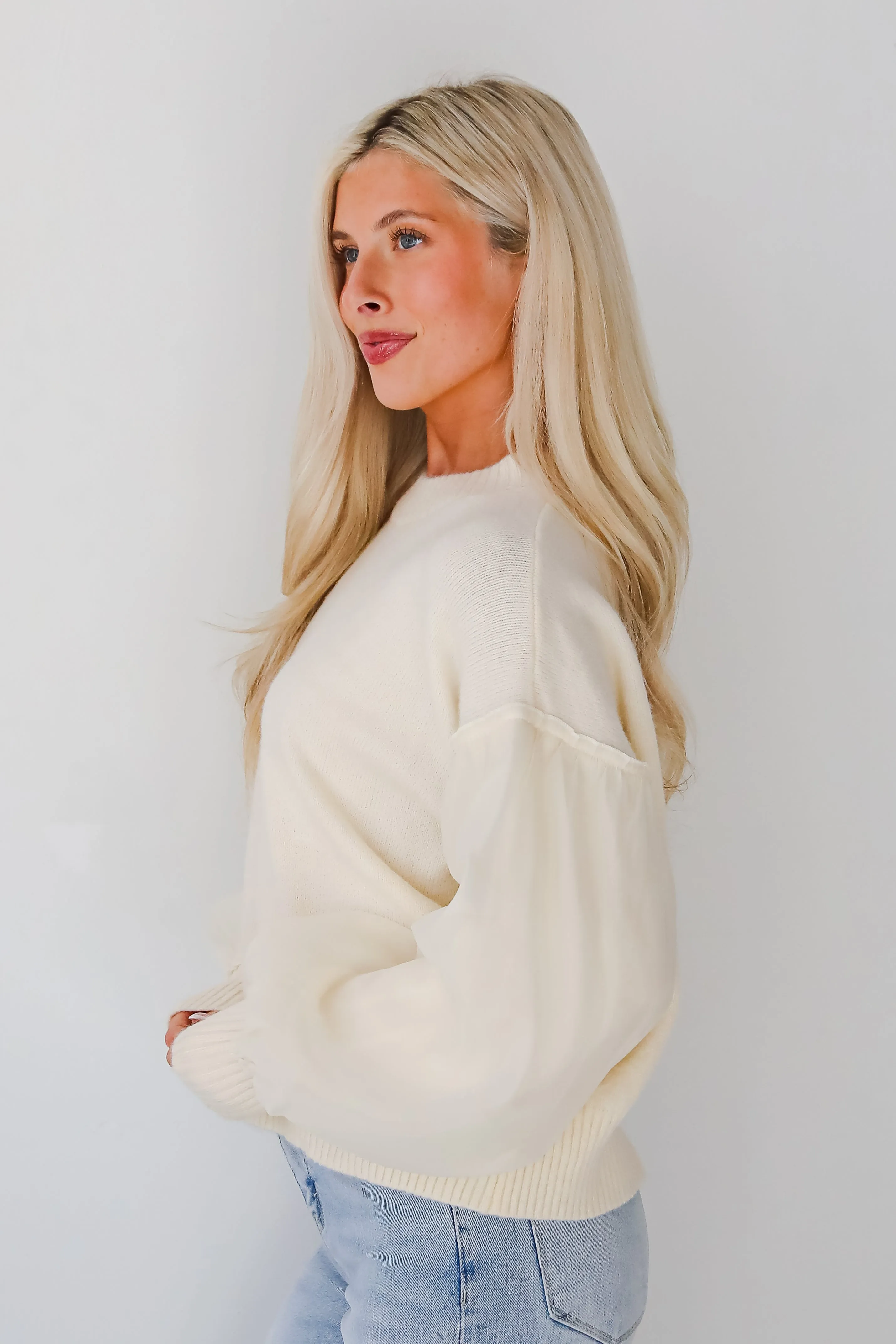 FINAL SALE - Elegant Perception Cream Sweater