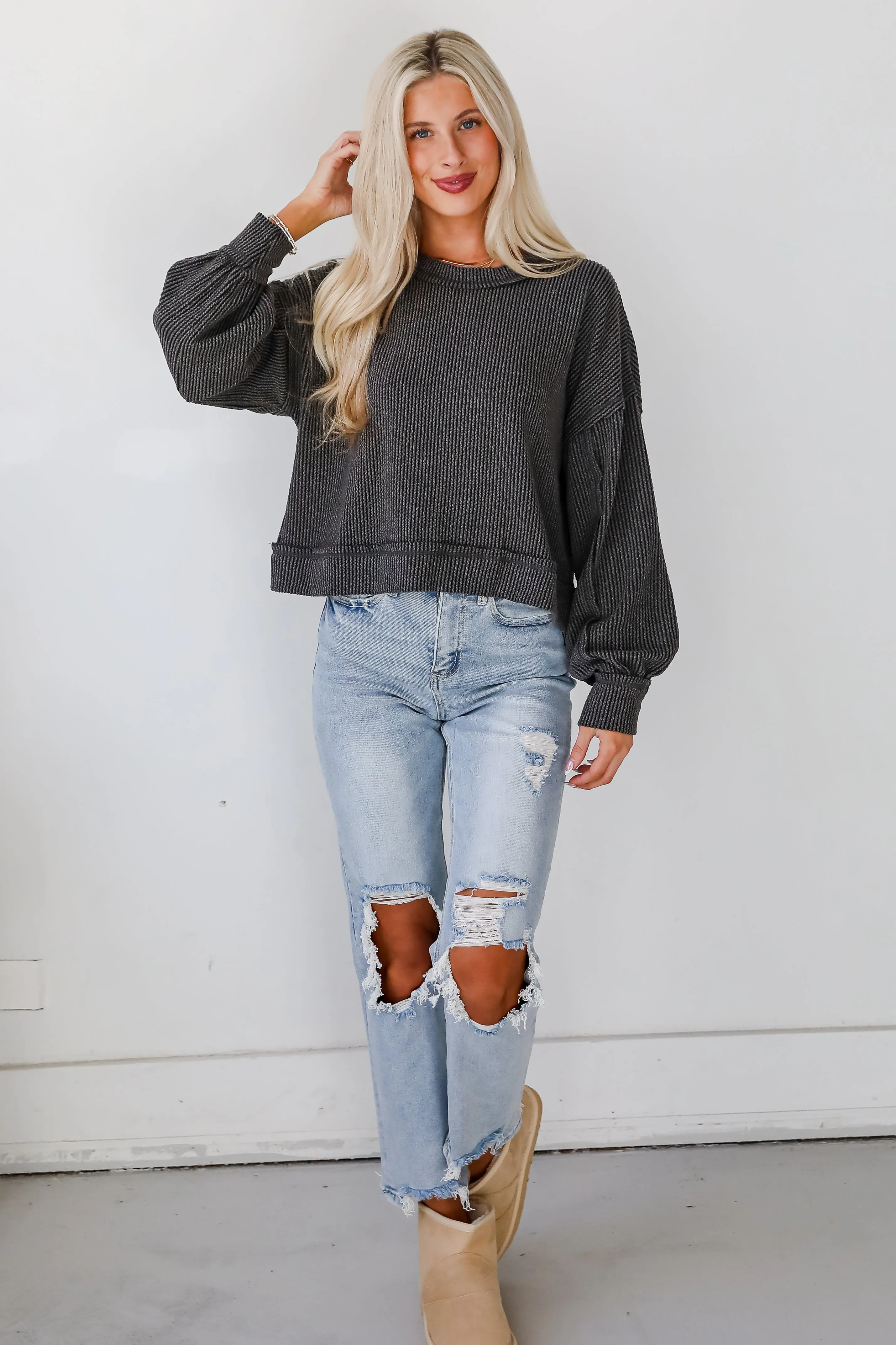 FINAL SALE - Meghan Corded Top - DOORBUSTER