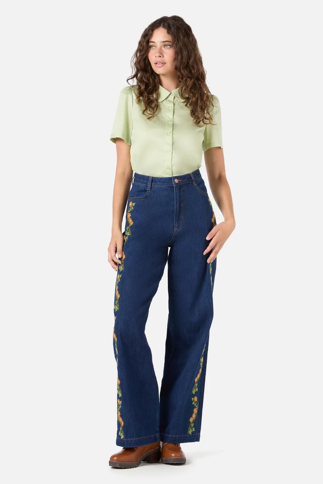 Flower Child Embroidered Jean