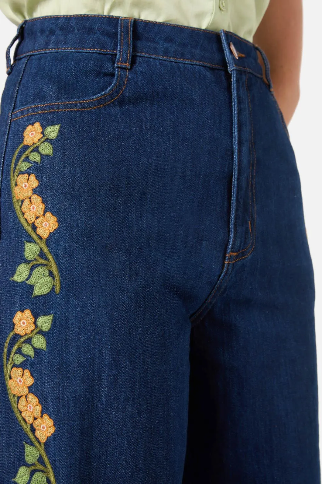 Flower Child Embroidered Jean
