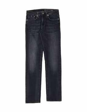 GAS Mens Straight Jeans W31 L36 Navy Blue Cotton
