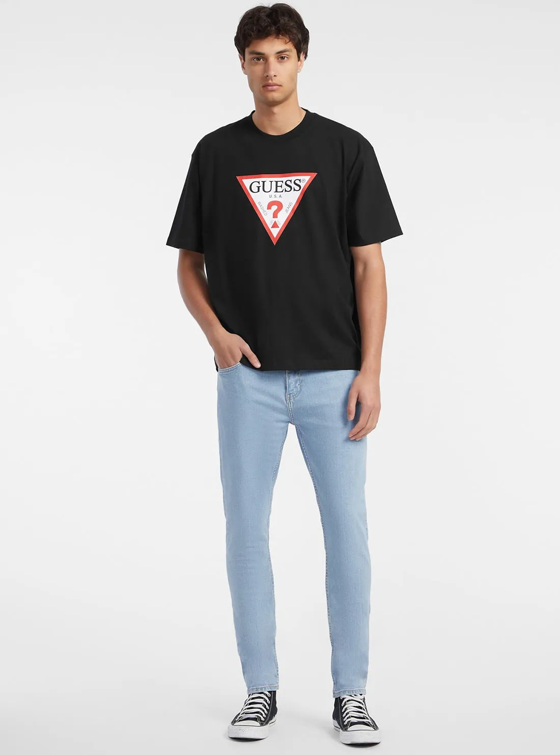 Guess Jeans Black Logo T-Shirt