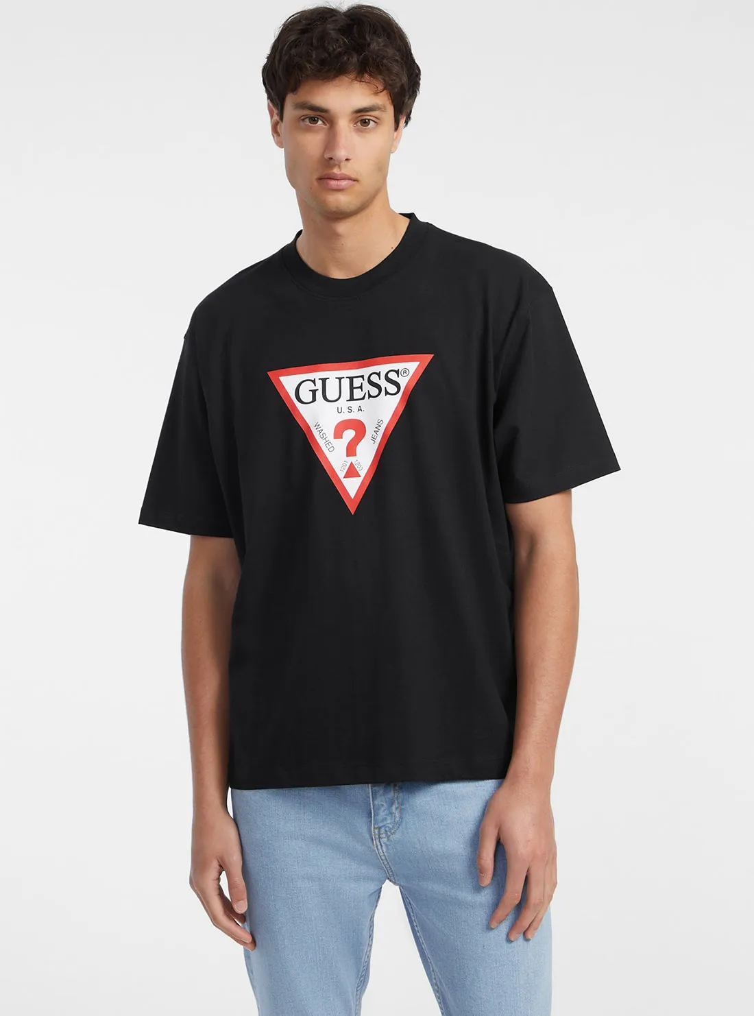 Guess Jeans Black Logo T-Shirt