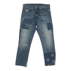 Jeans Cropped By Polo Ralph Lauren In Blue Denim, Size:10
