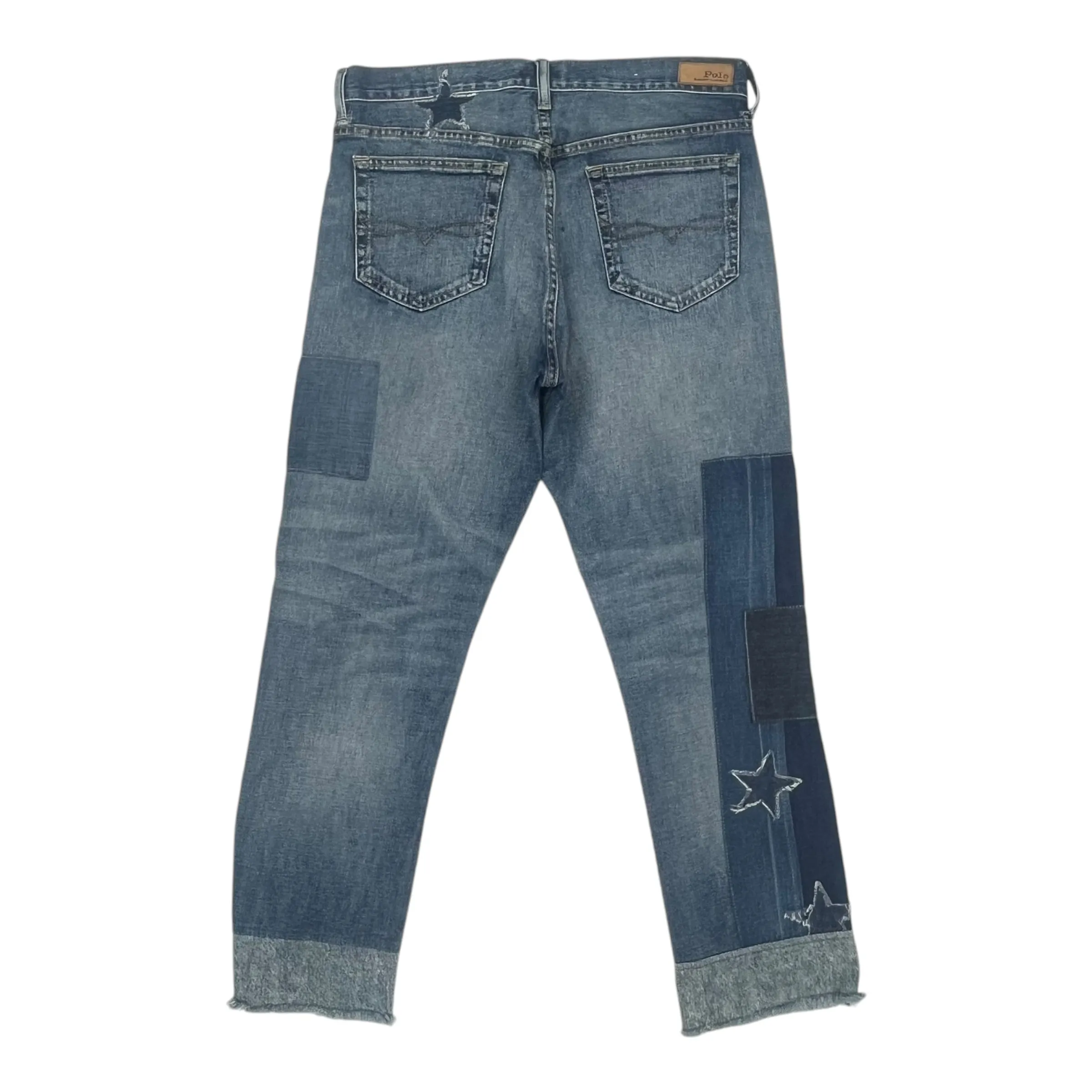 Jeans Cropped By Polo Ralph Lauren In Blue Denim, Size:10