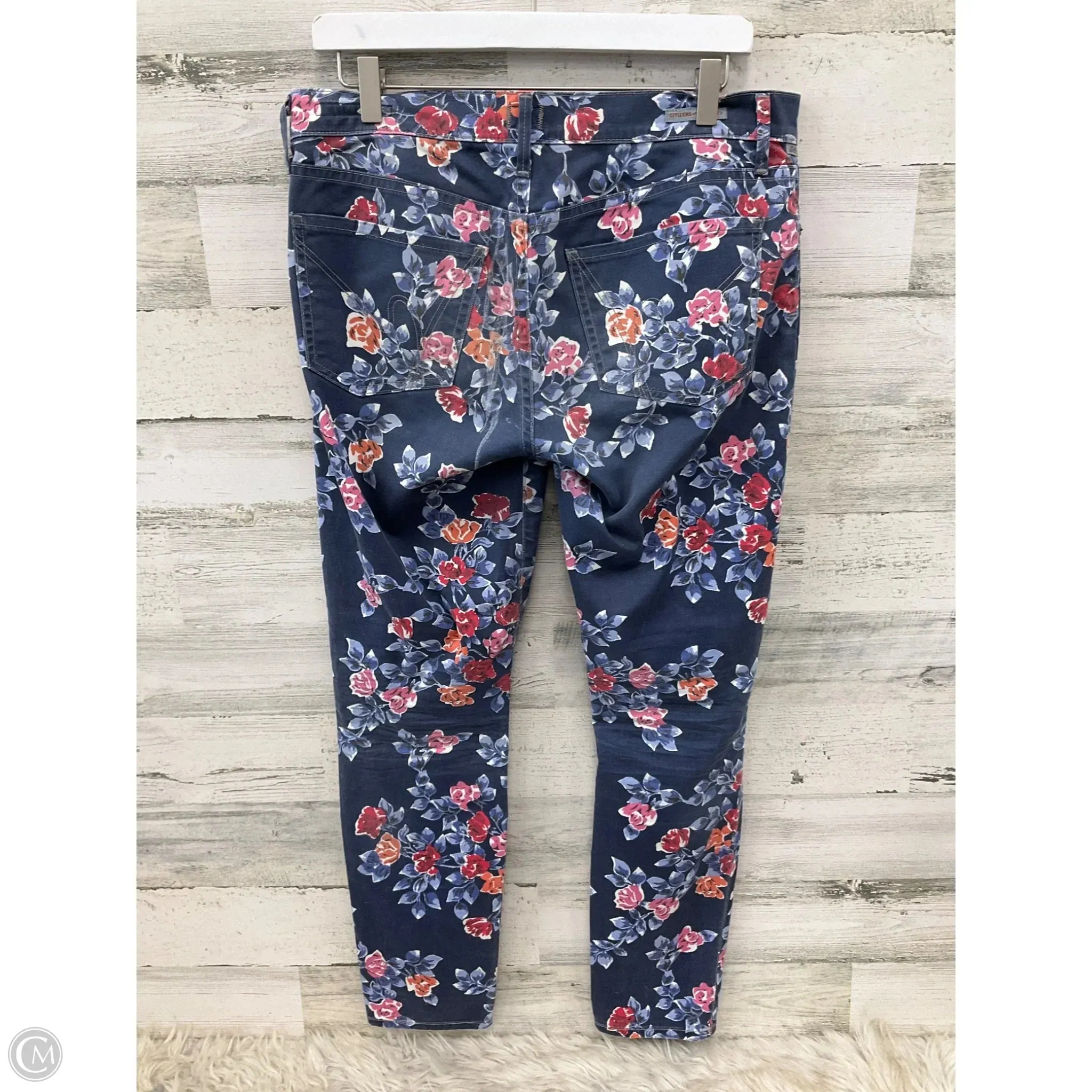 Jeans Skinny By Citizens Of Humanity In Floral Print, Size: 10