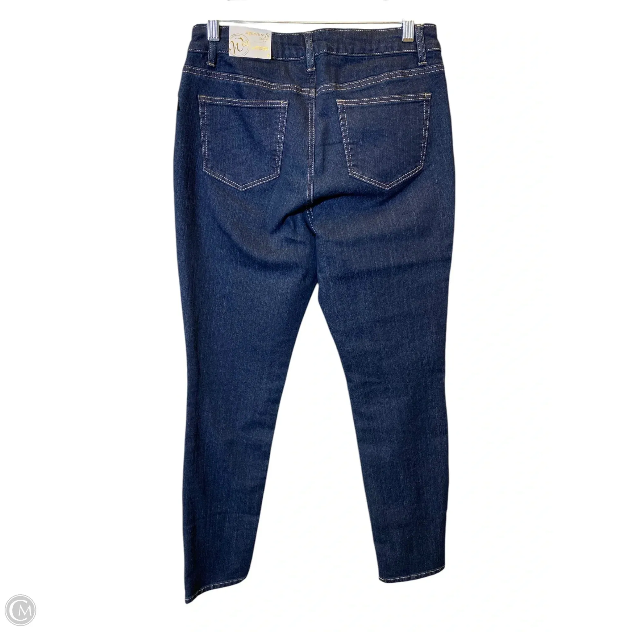 Jeans Skinny By Dressbarn In Blue Denim, Size: 8
