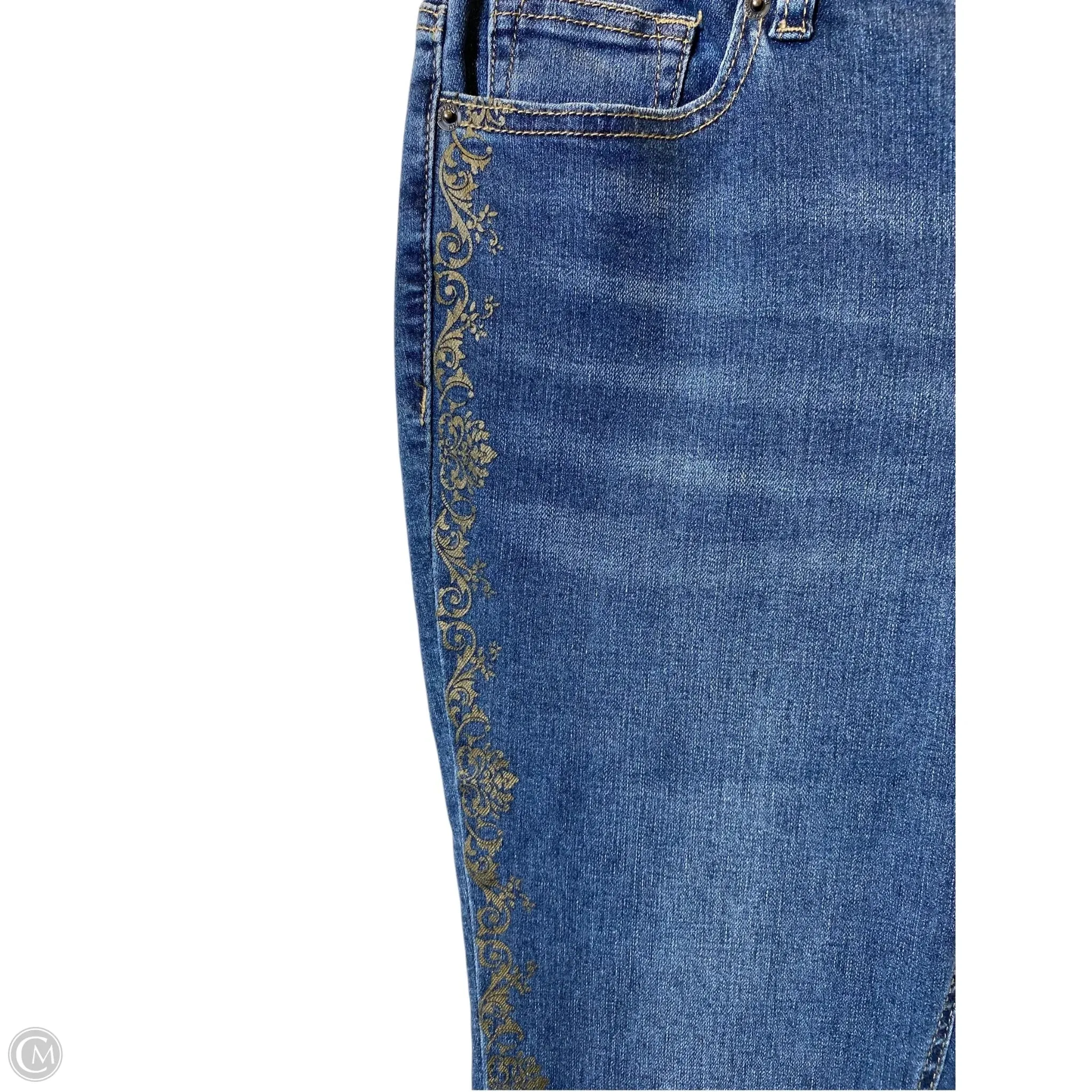 Jeans Skinny By Dressbarn In Blue Denim, Size: 8