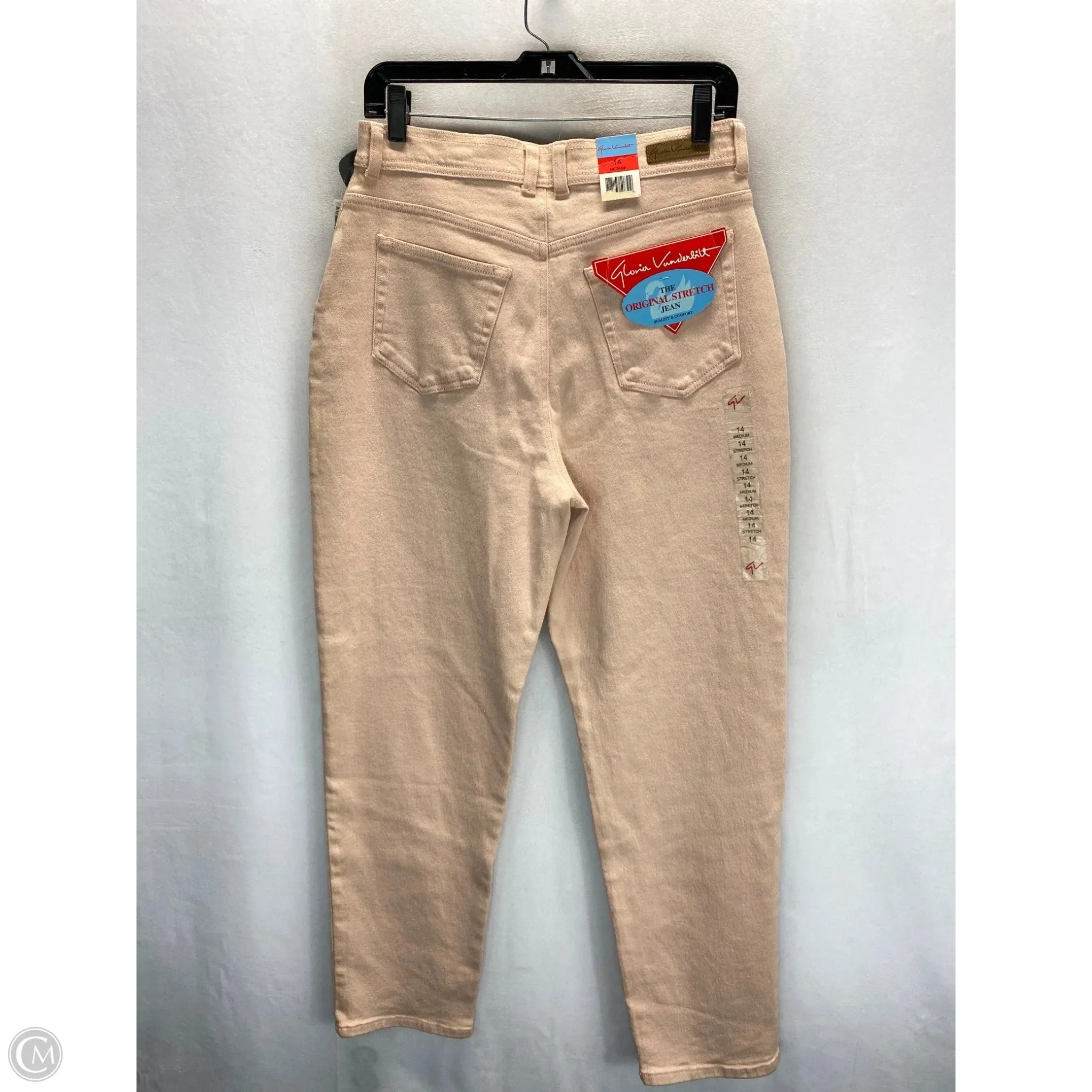 Jeans Skinny By Gloria Vanderbilt In Pink Denim, Size: 14
