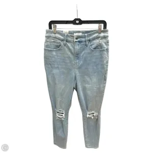 Jeans Skinny By Good American In Blue Denim, Size: 12